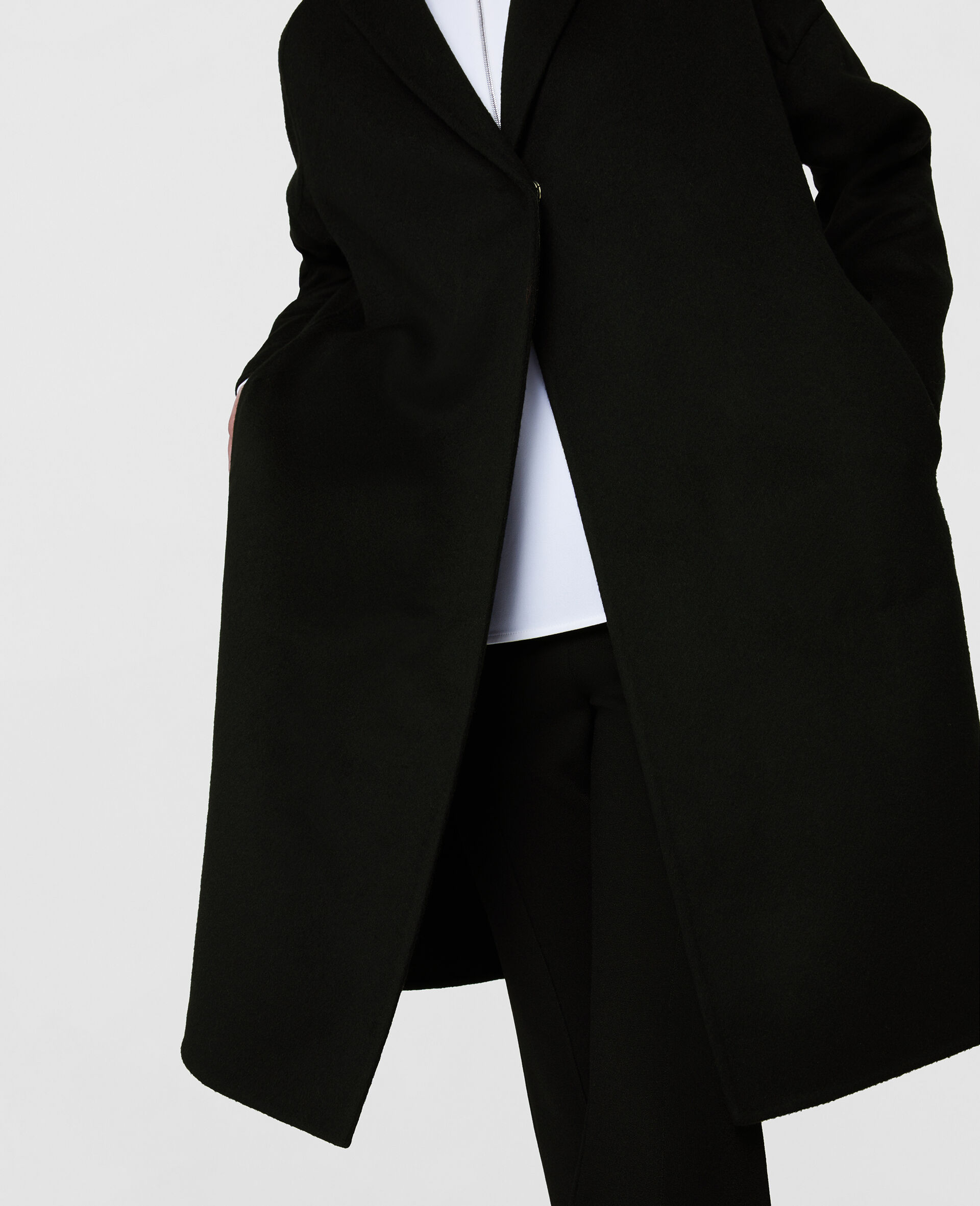 Tailored Wool Peacoat-Black-large image number 4
