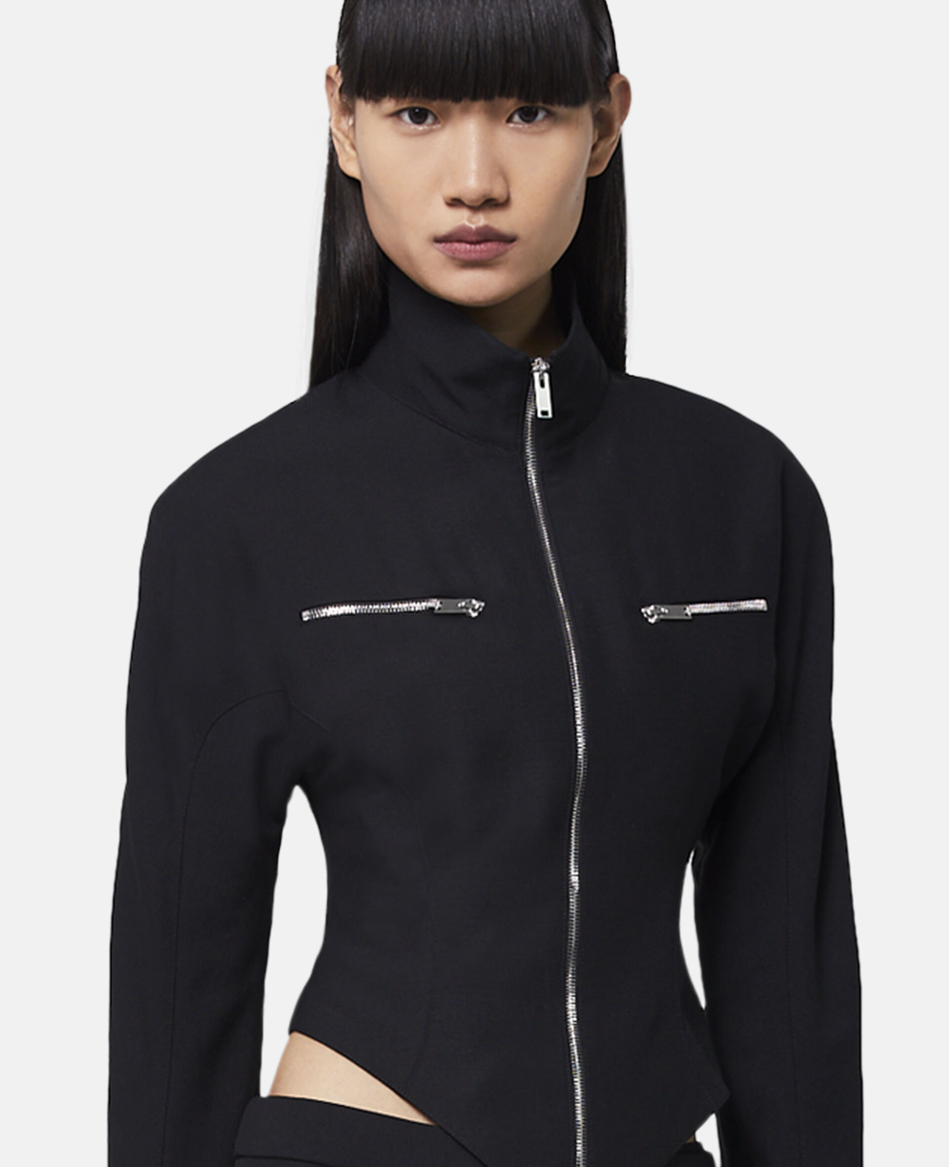 Zipped Jacket-Black-large image number 3