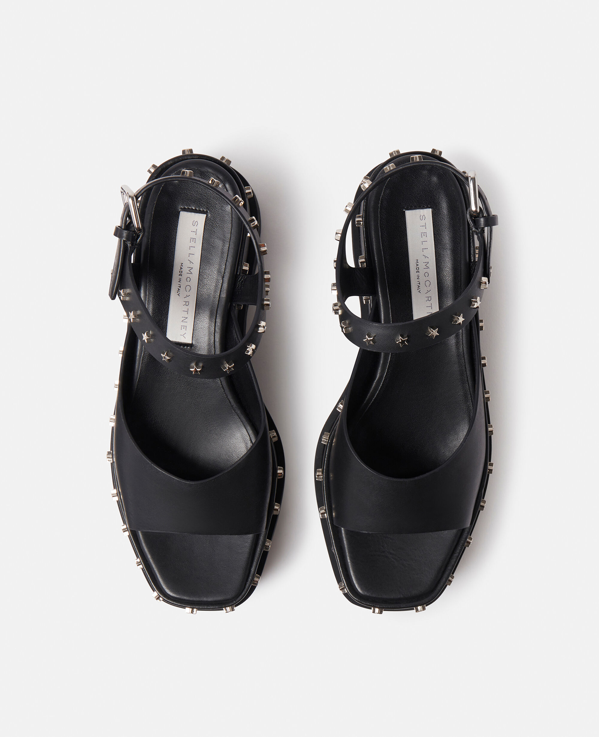 Women Black Elyse Star Stud Platform Sandals | Stella
