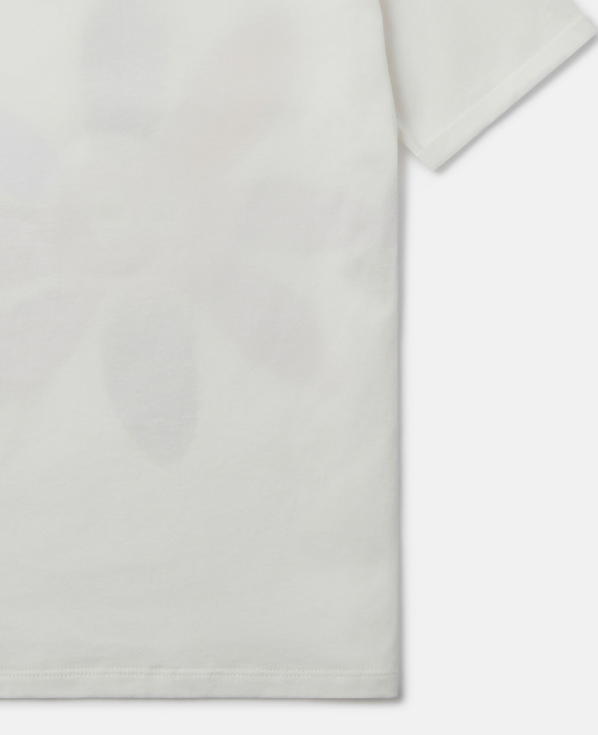Maglietta con Ricamo Fiore-Cream-large Maglietta con Ricamo Fiore-Cream-large image number 3