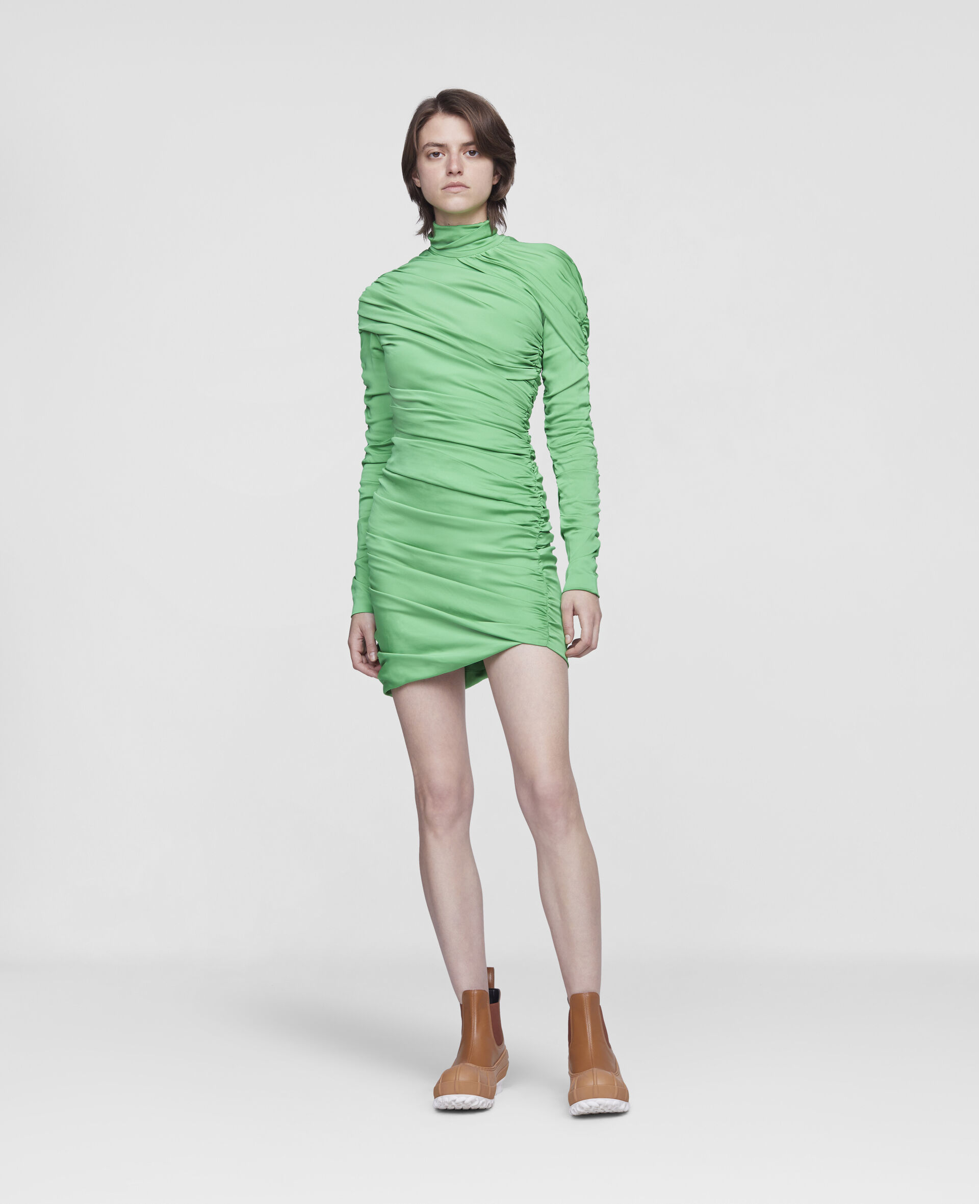 Faye Mini Dress-Green-large image number 1