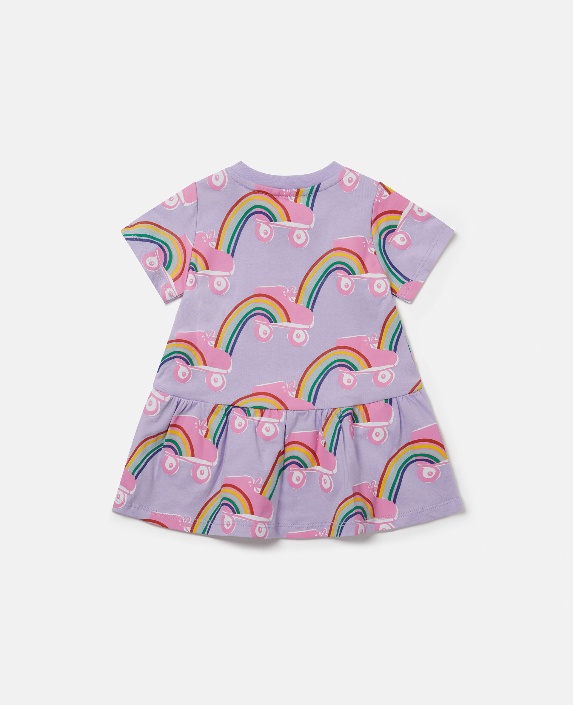 Rollerskate Rainbow Print Dress-Purple-large image number 2