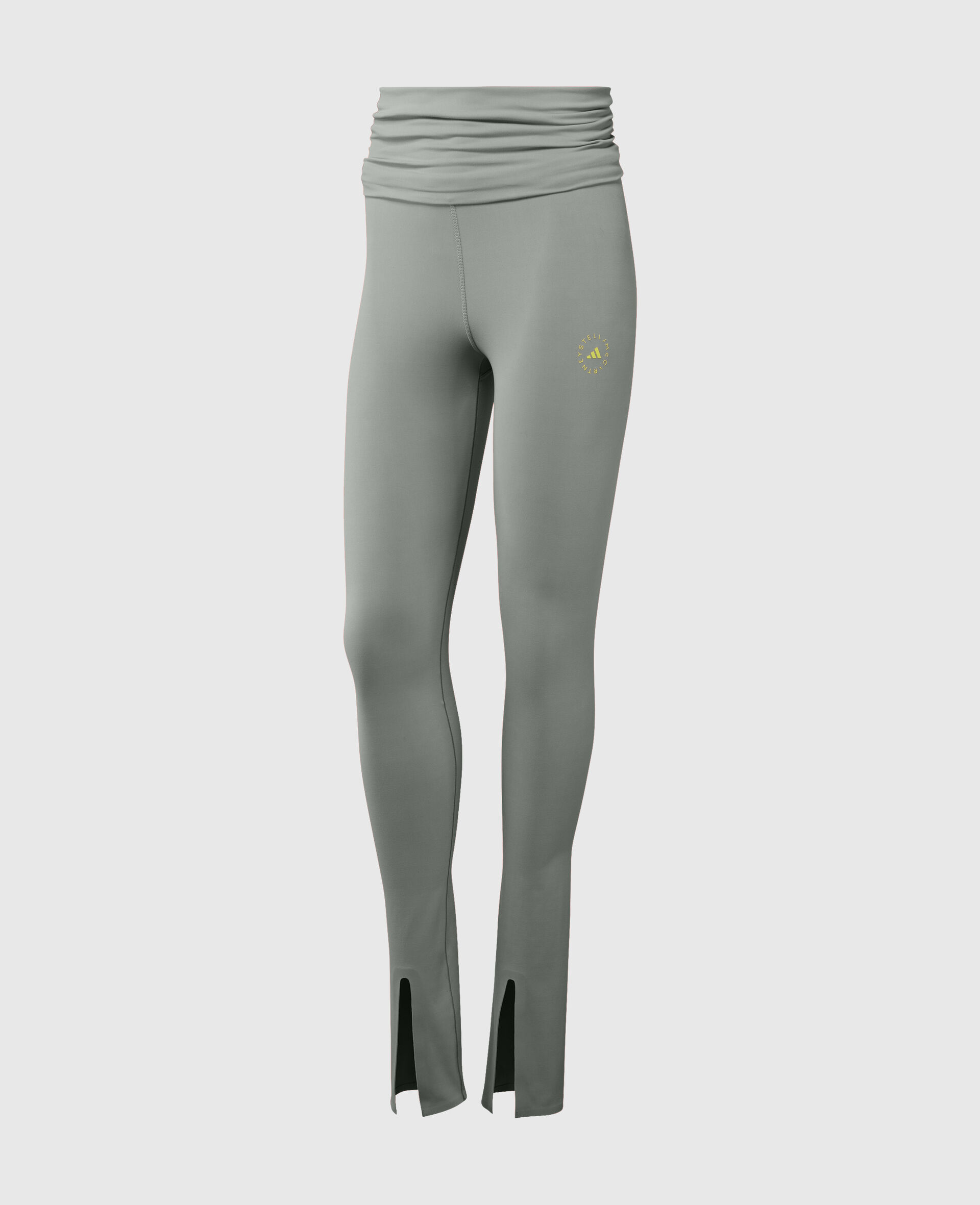 Roll-Top Split-Cuff Leggings-Green-large image number 0