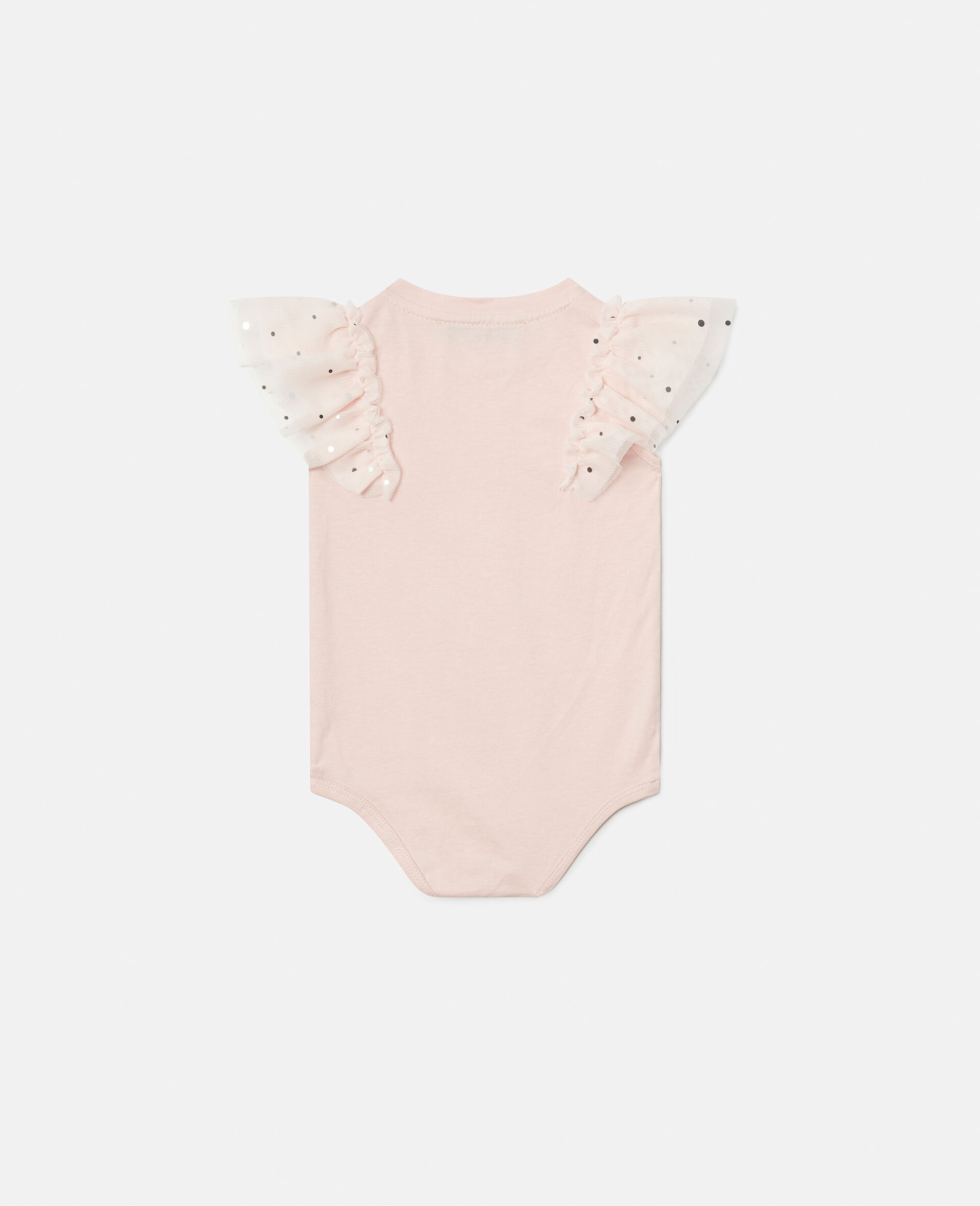 Crystal Frill Trim Bodysuit-Pink-large image number 2