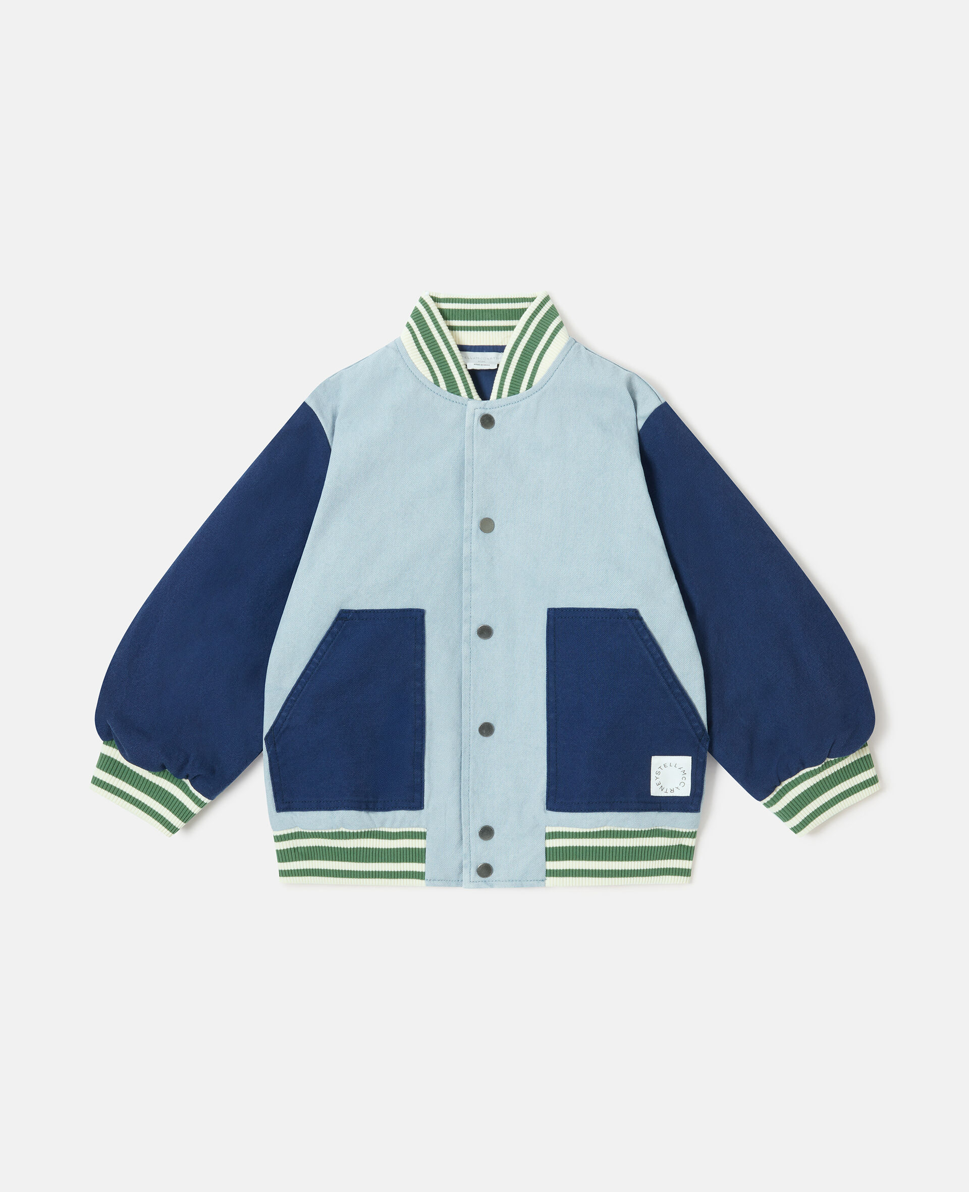 Colour Blocked Varsity Jacket-Blue-medium