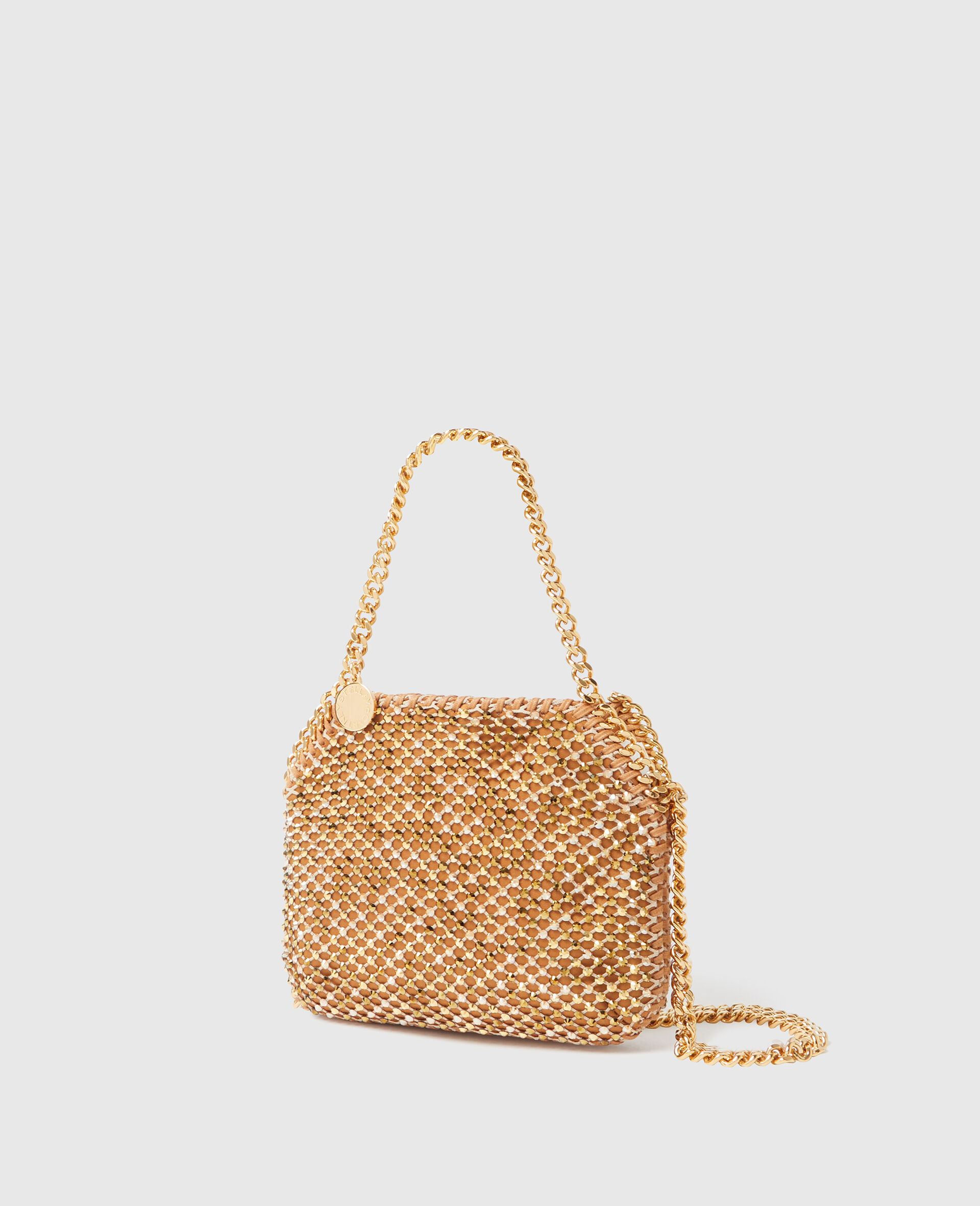 Falabella Nano Crystal Tote Bag-Gold-large image number 1