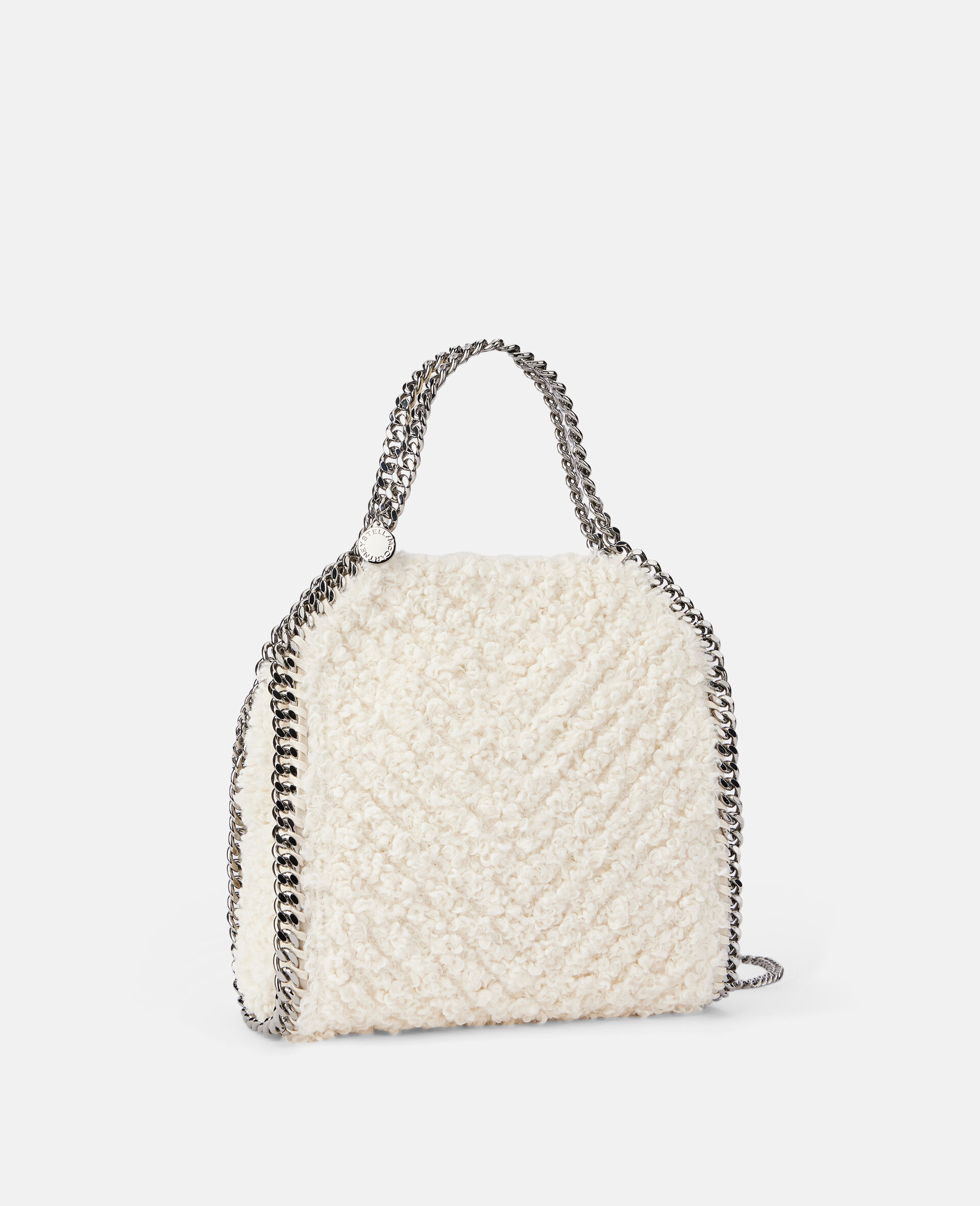 Falabella Quilted Mini Tote Bag-White-large image number 1