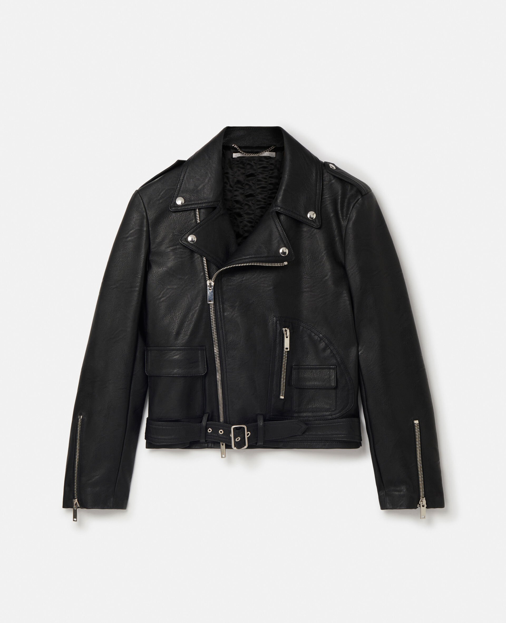 Giacca Biker in Alter Mat-Nero-large image number 0