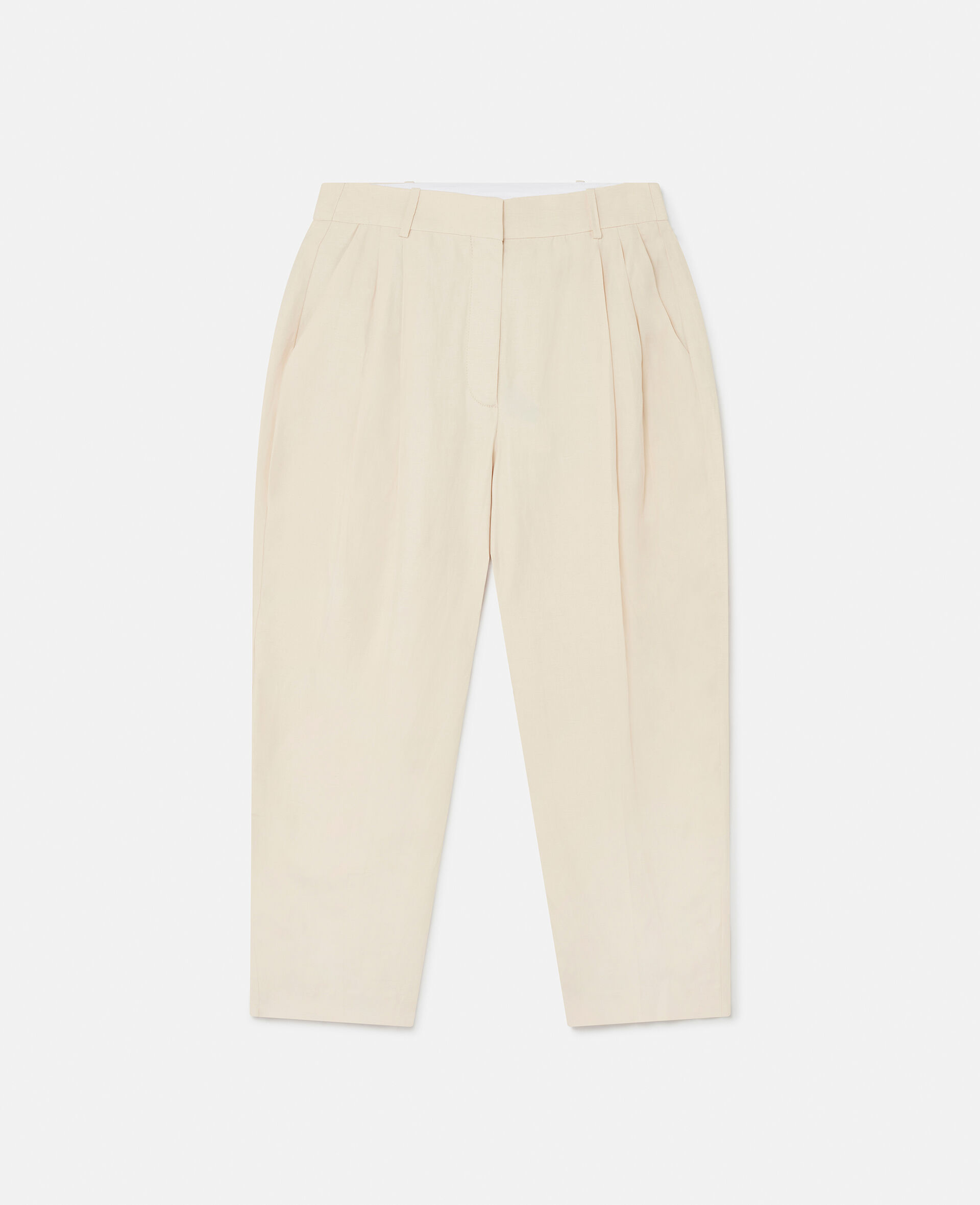 Balloon Leg Trousers-Beige-large image number 0