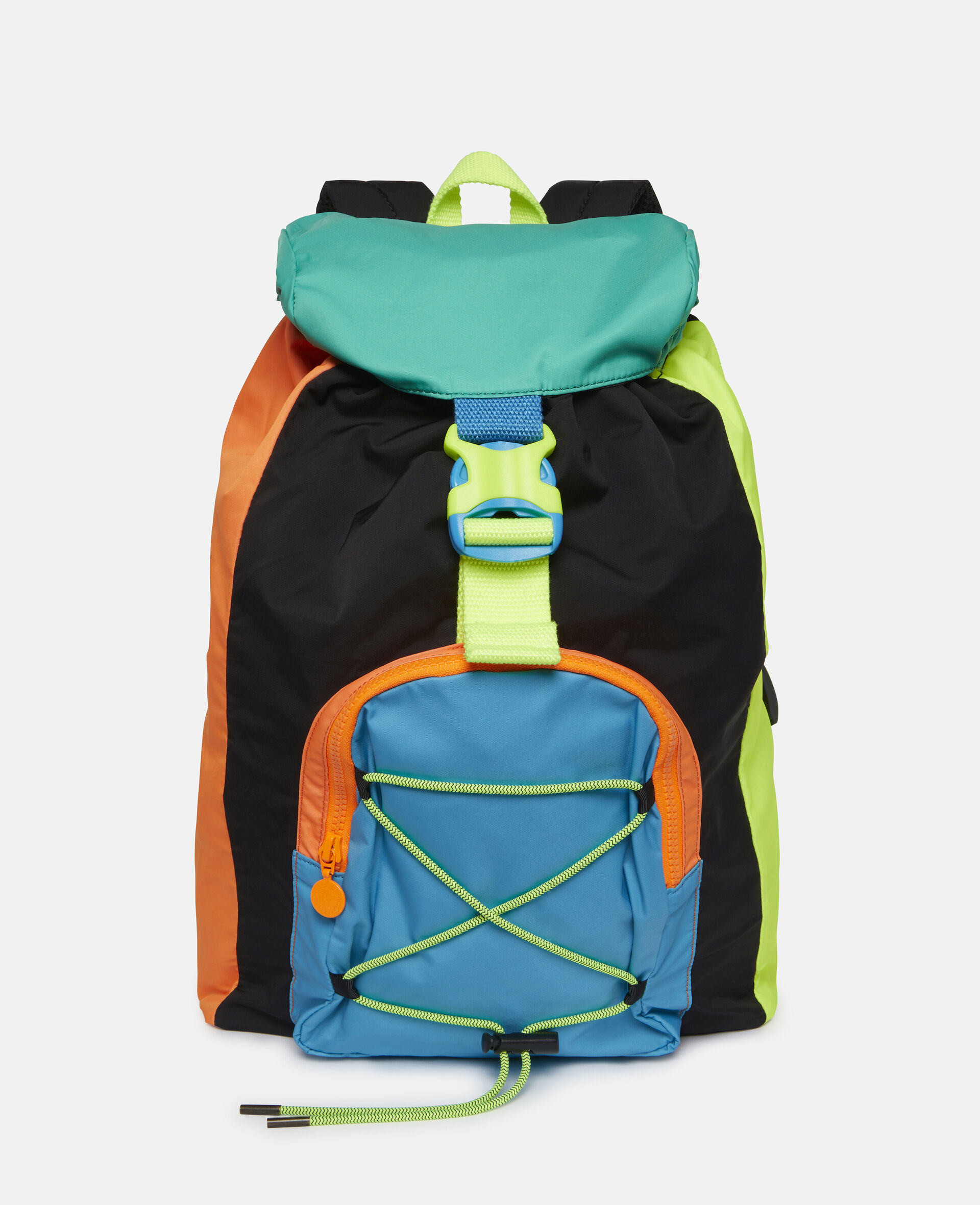 Colour Block Logo Backpack-Multicolour-large image number 0