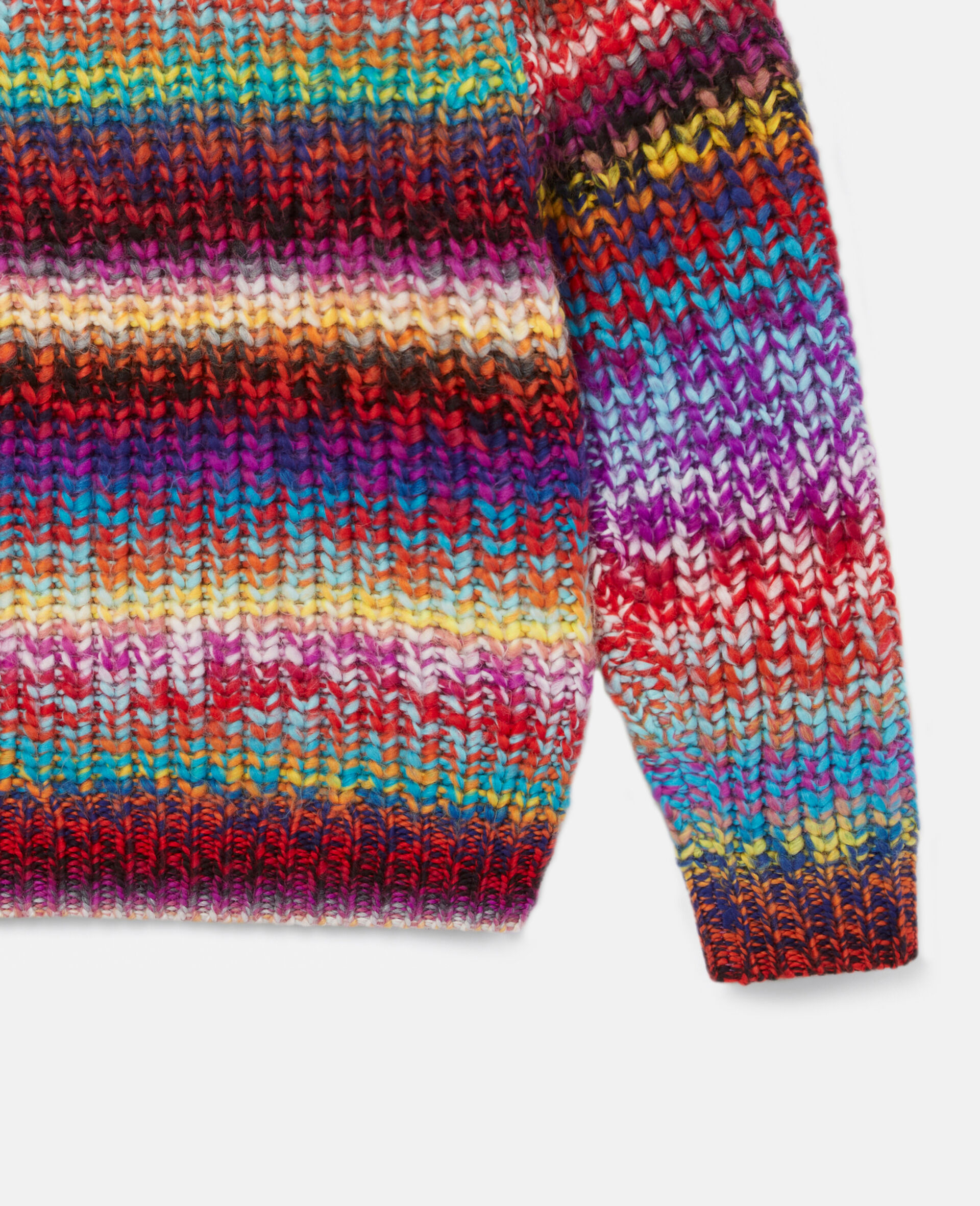 Rainbow Embroidered Knit Jumper-Multicolour-large image number 2