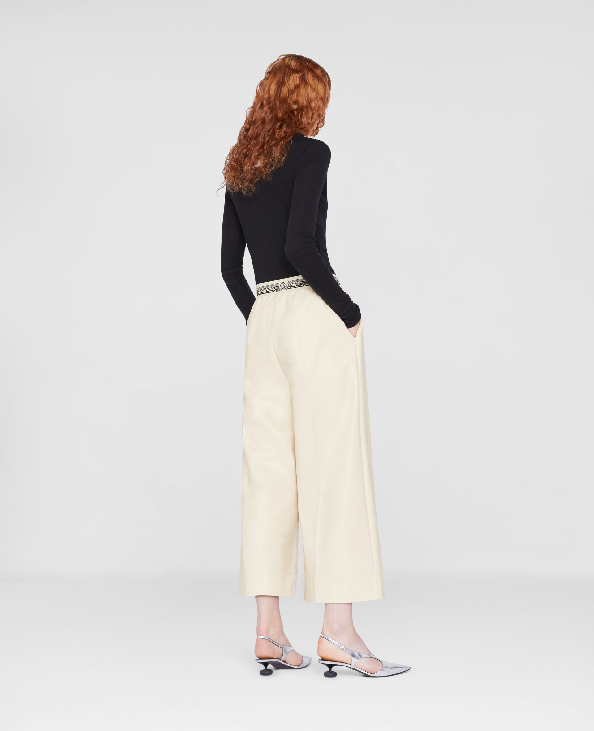 Logo Tape Cropped Trousers-White-large image number 1