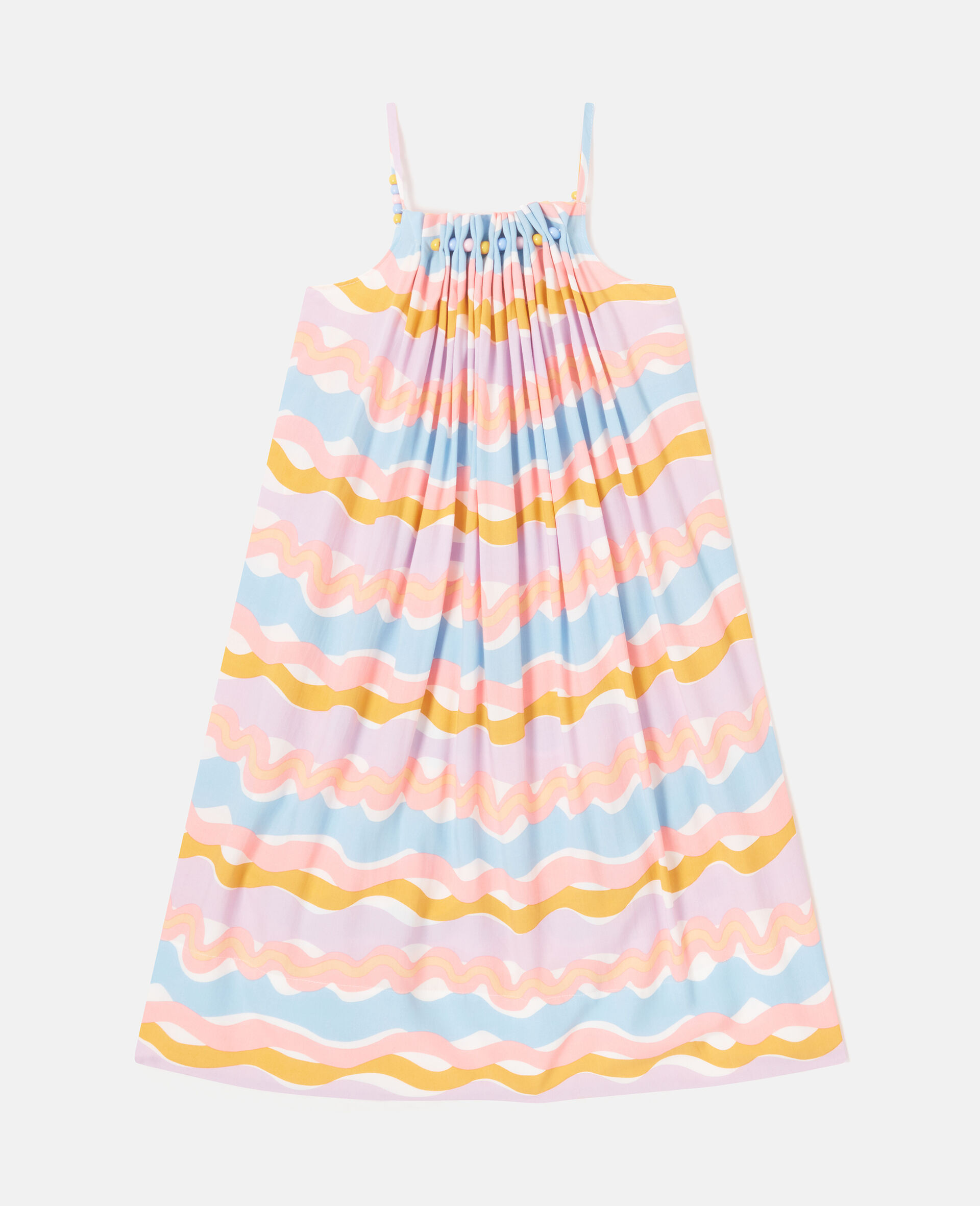 Abito Maxi a Righe con Balze-Fantasia-large image number 2