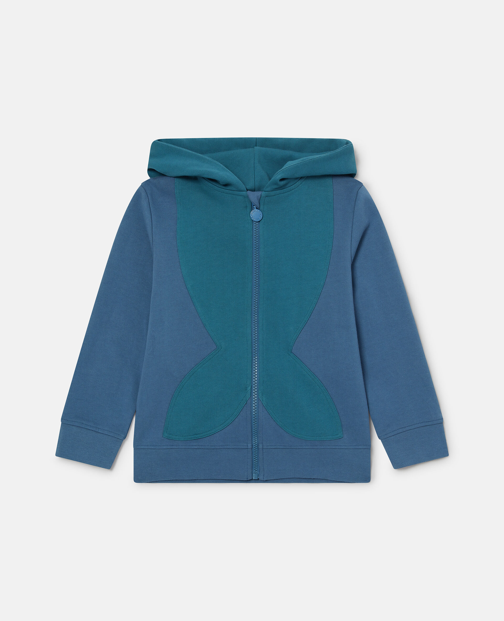 Whale Motif Hoodie-Blue-medium