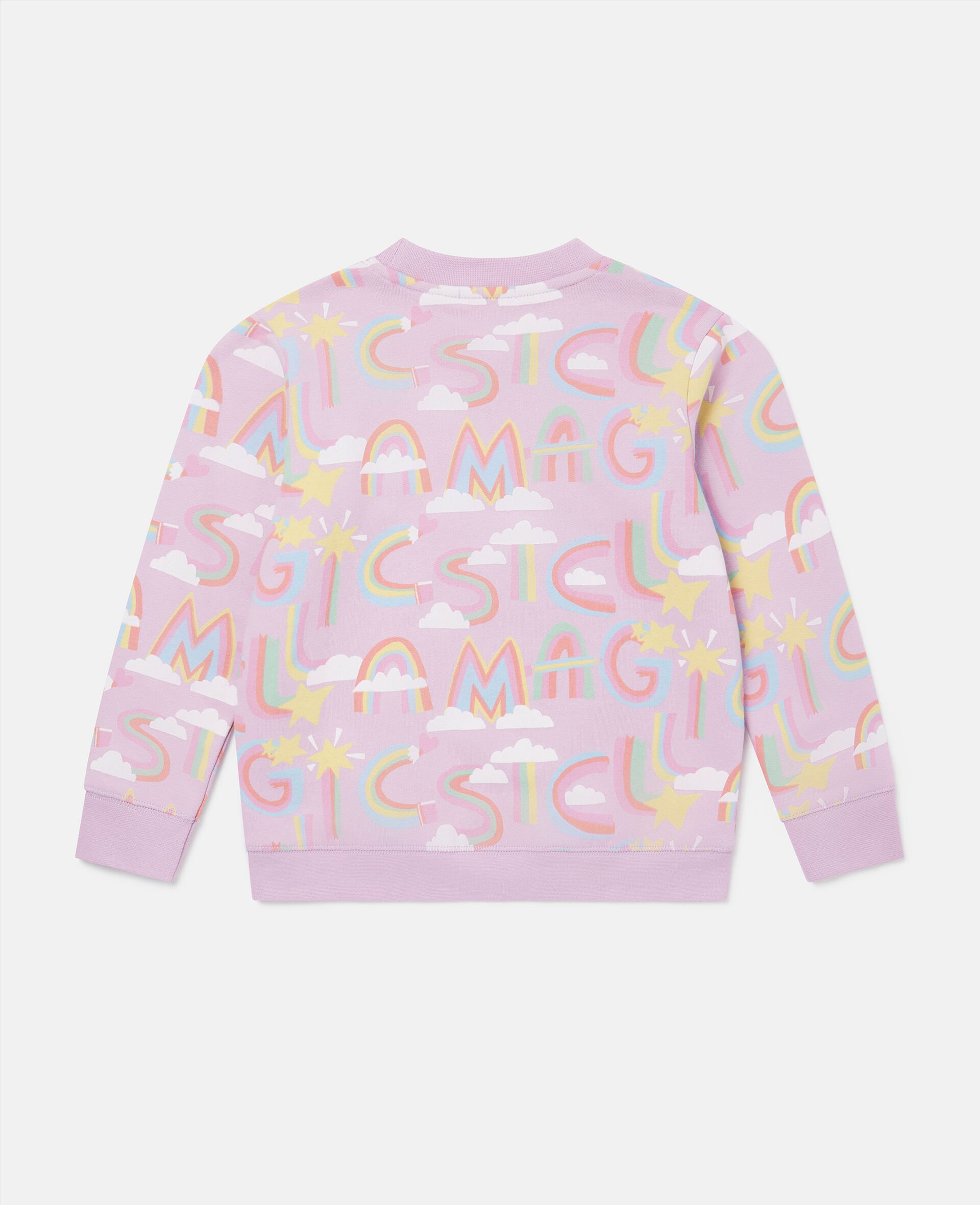 Rainbow Magic Print Sweatshirt-Purple-large Rainbow Magic Print Sweatshirt-Purple-large image number 2