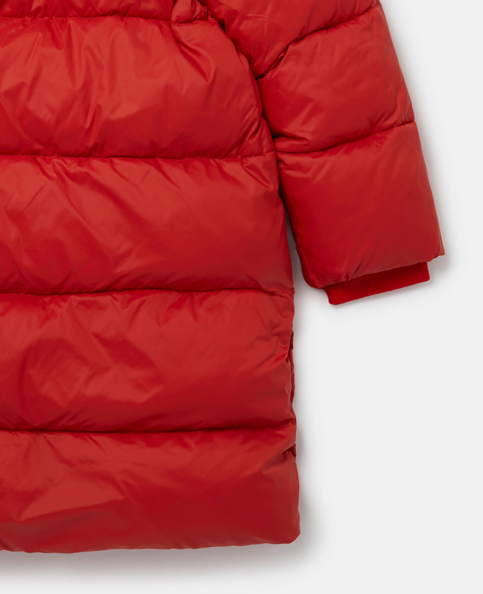 Hooded Longline Puffer Coat-Red-large image number 3