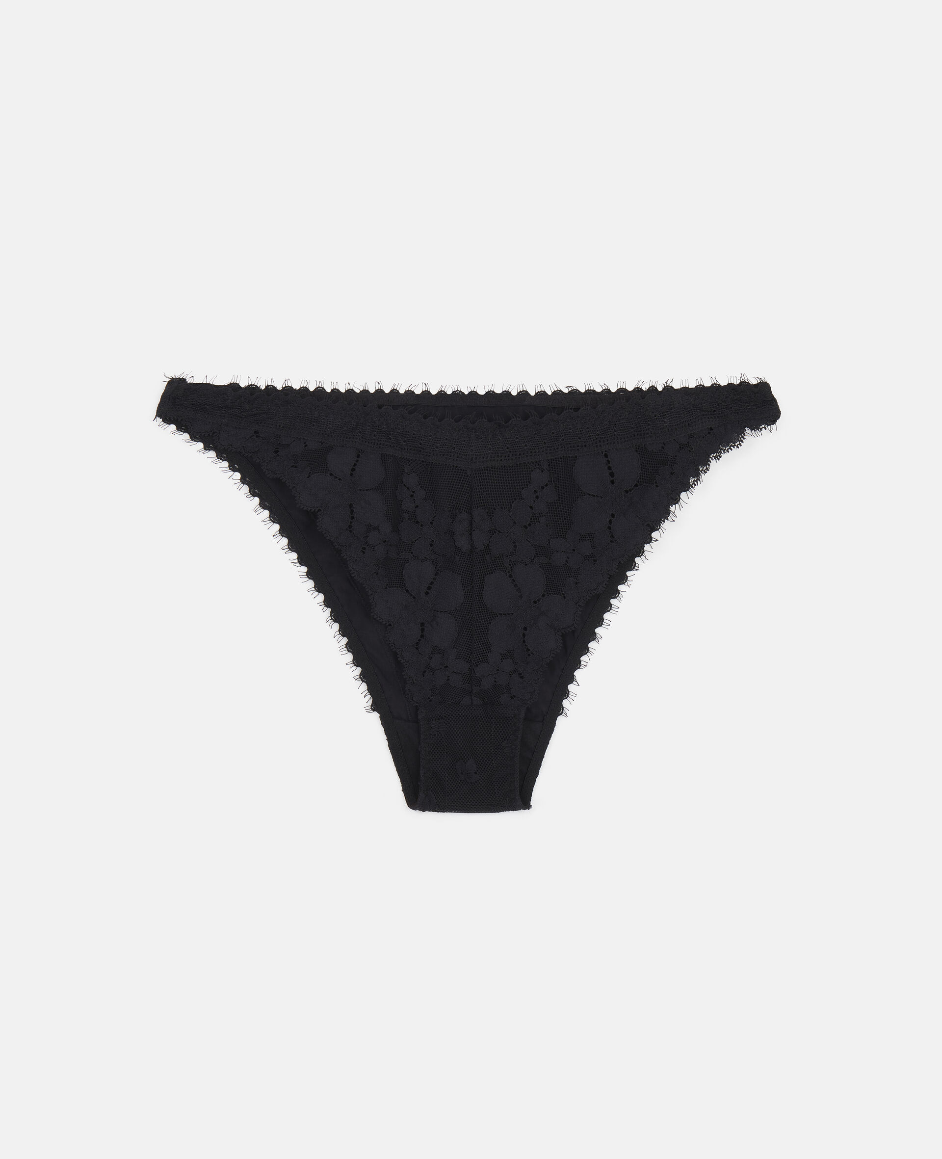 Jersey Lace Bikini Briefs-Black-large image number 0