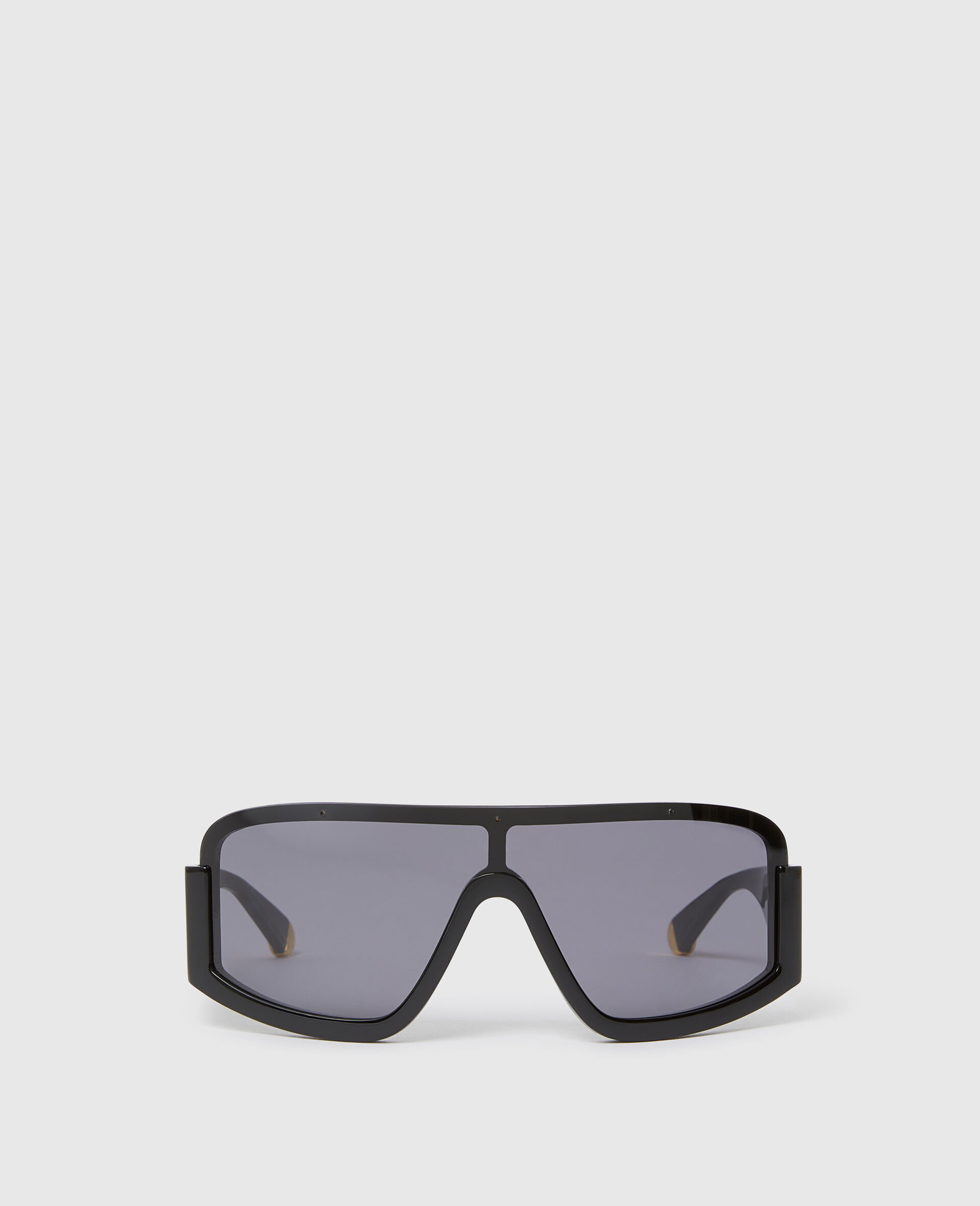 Chunky Straight-Edge Sunglasses-Black-medium