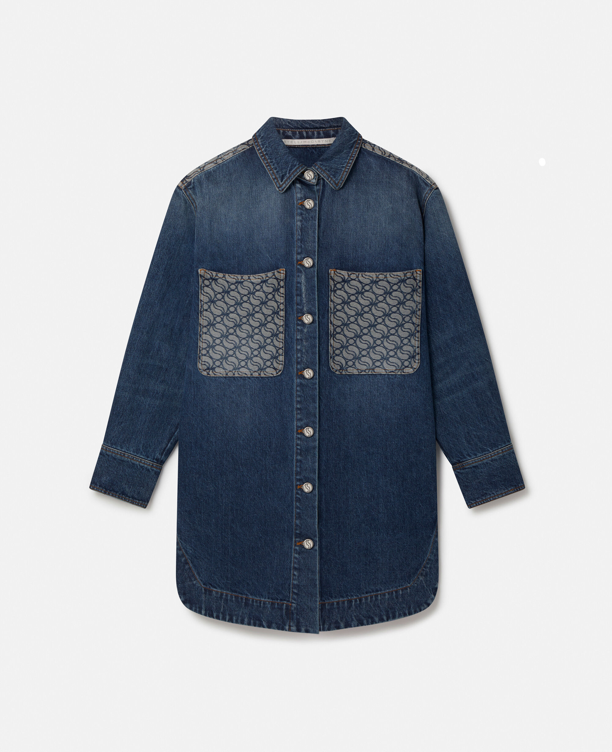 Women Dark Blue S Wave Vintage Wash Denim Shirt Stella McCartney DK