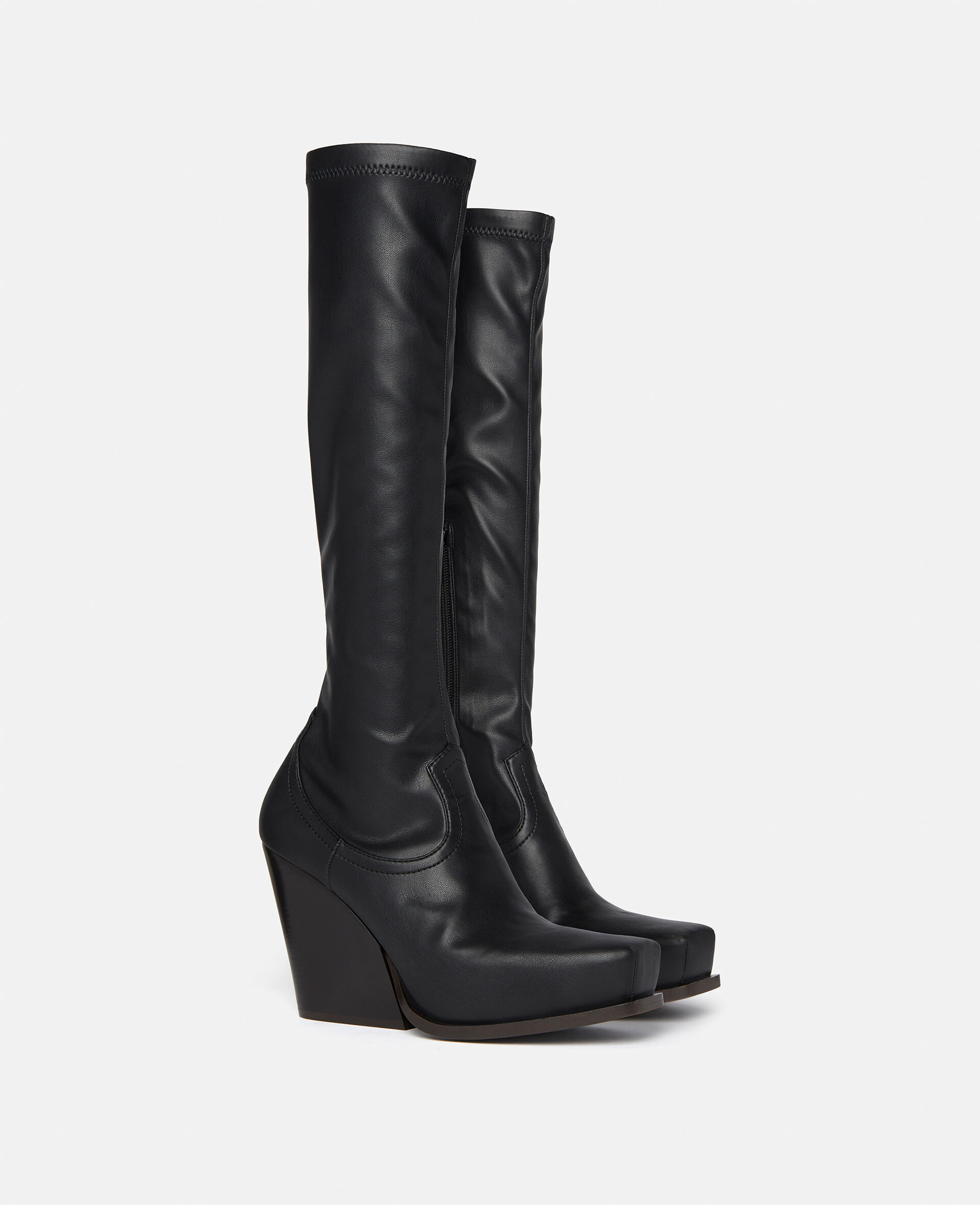 Cowboy Knee-High Boots-Black-large image number 2