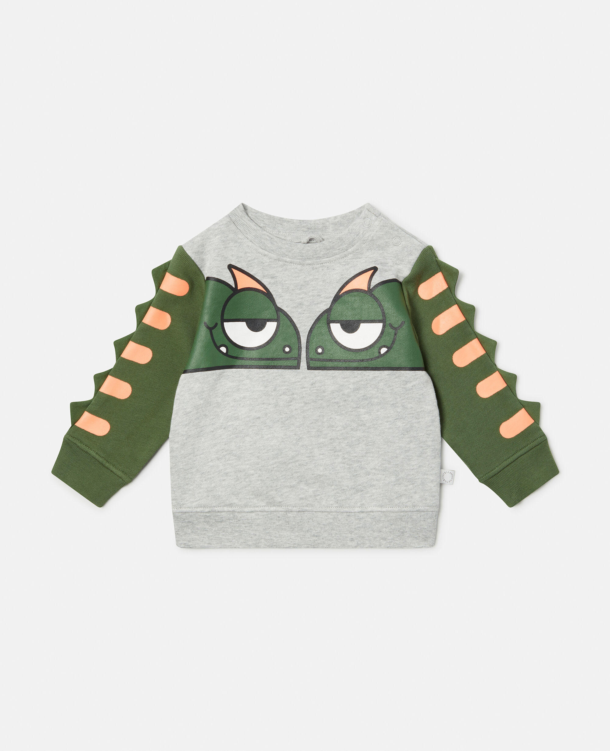 Kids Grey Multicolour Double Gecko Print Sweatshirt Stella McCartney IE