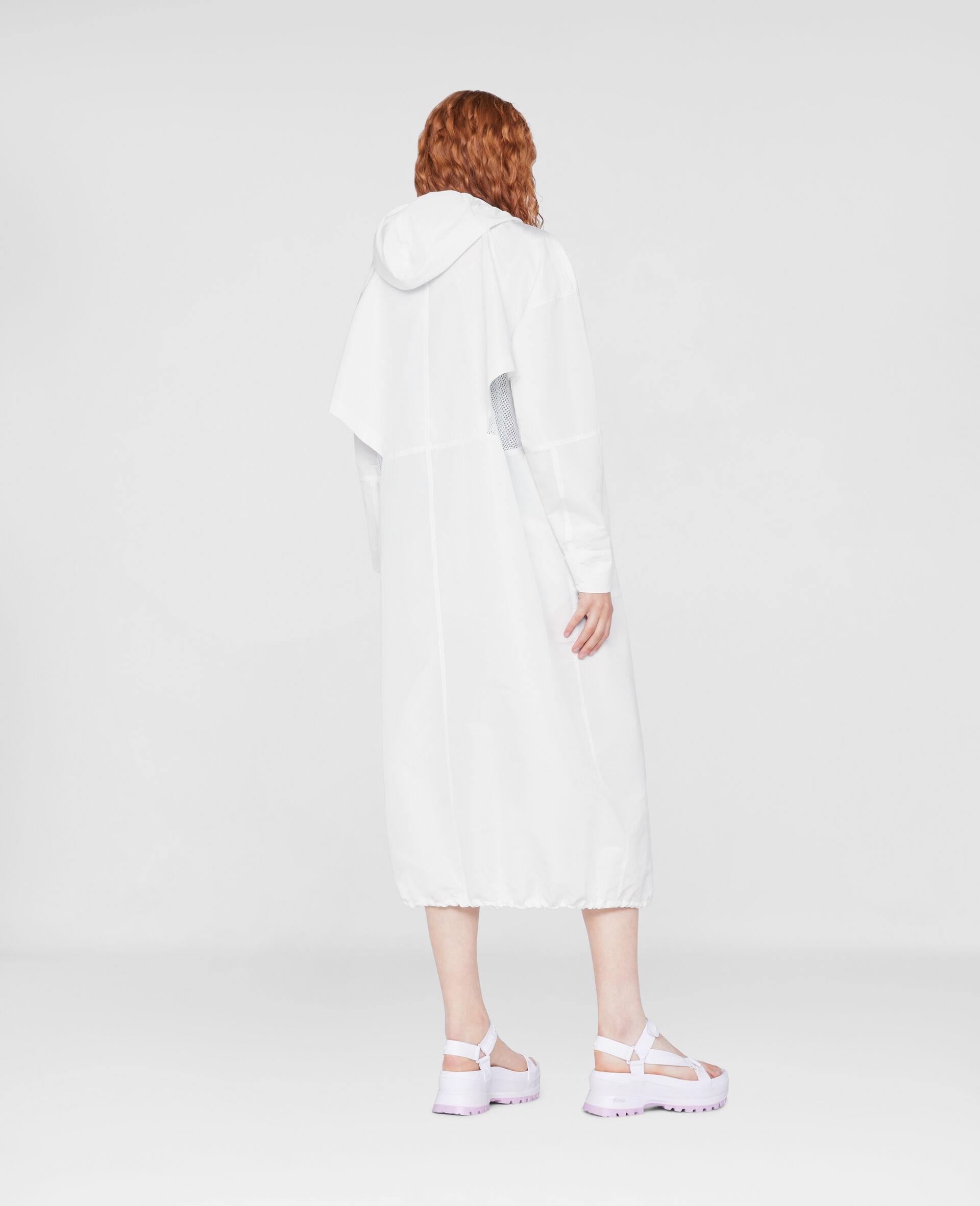 Hooded Trench coat-White-large image number 2