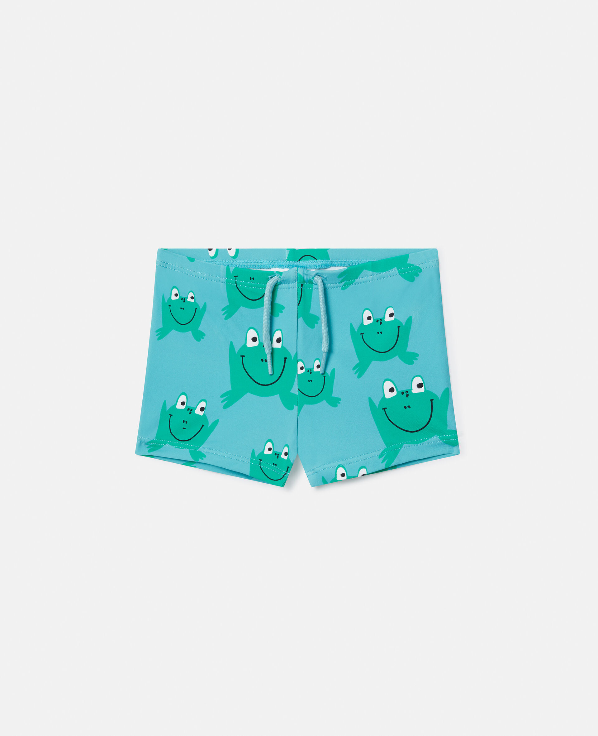 Frog Print Swim Shorts-Blue-large image number 0