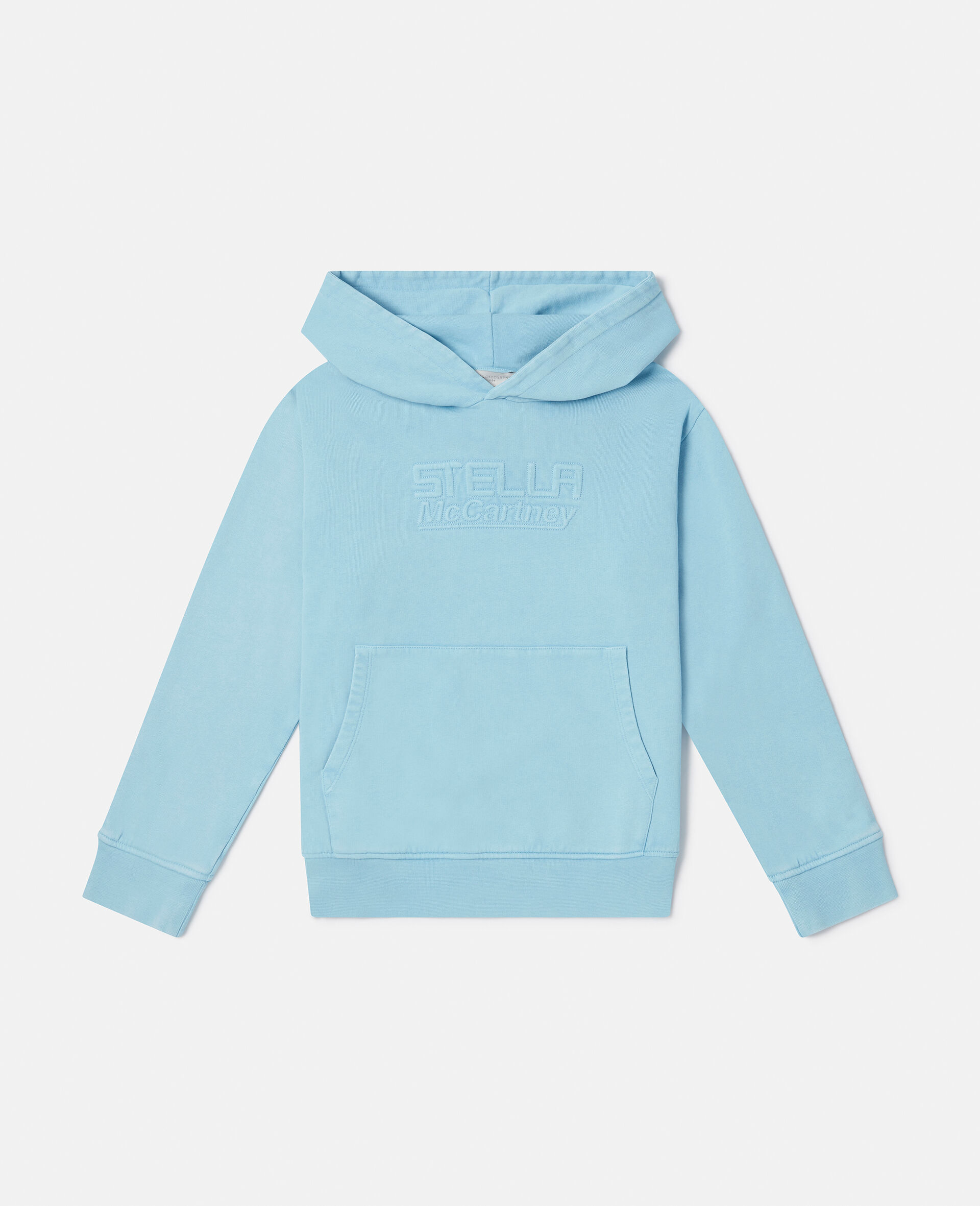 Stella Logo Active Embroidery Oversized Hoodie-Blue-large
