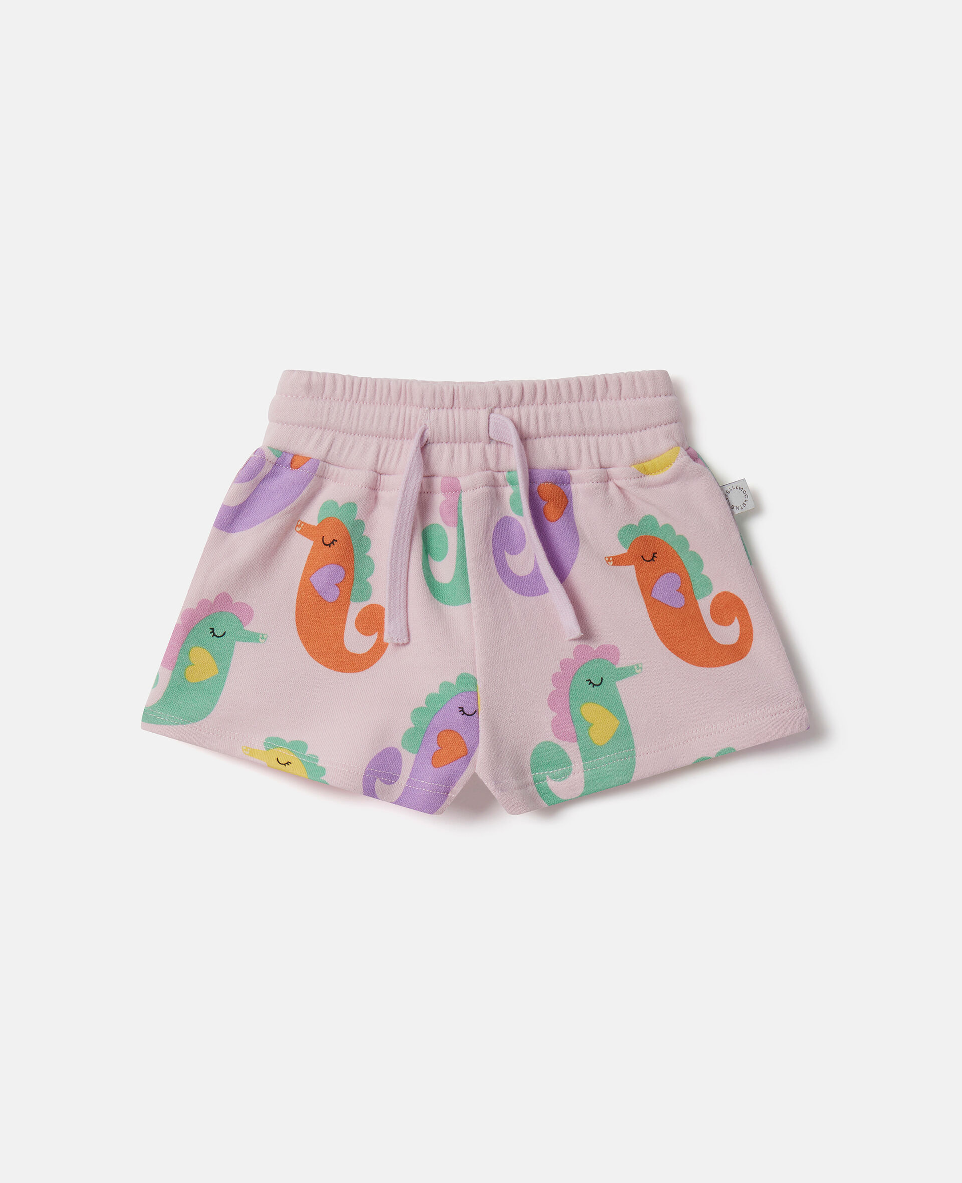Seahorse Print Shorts-Pink-large image number 0