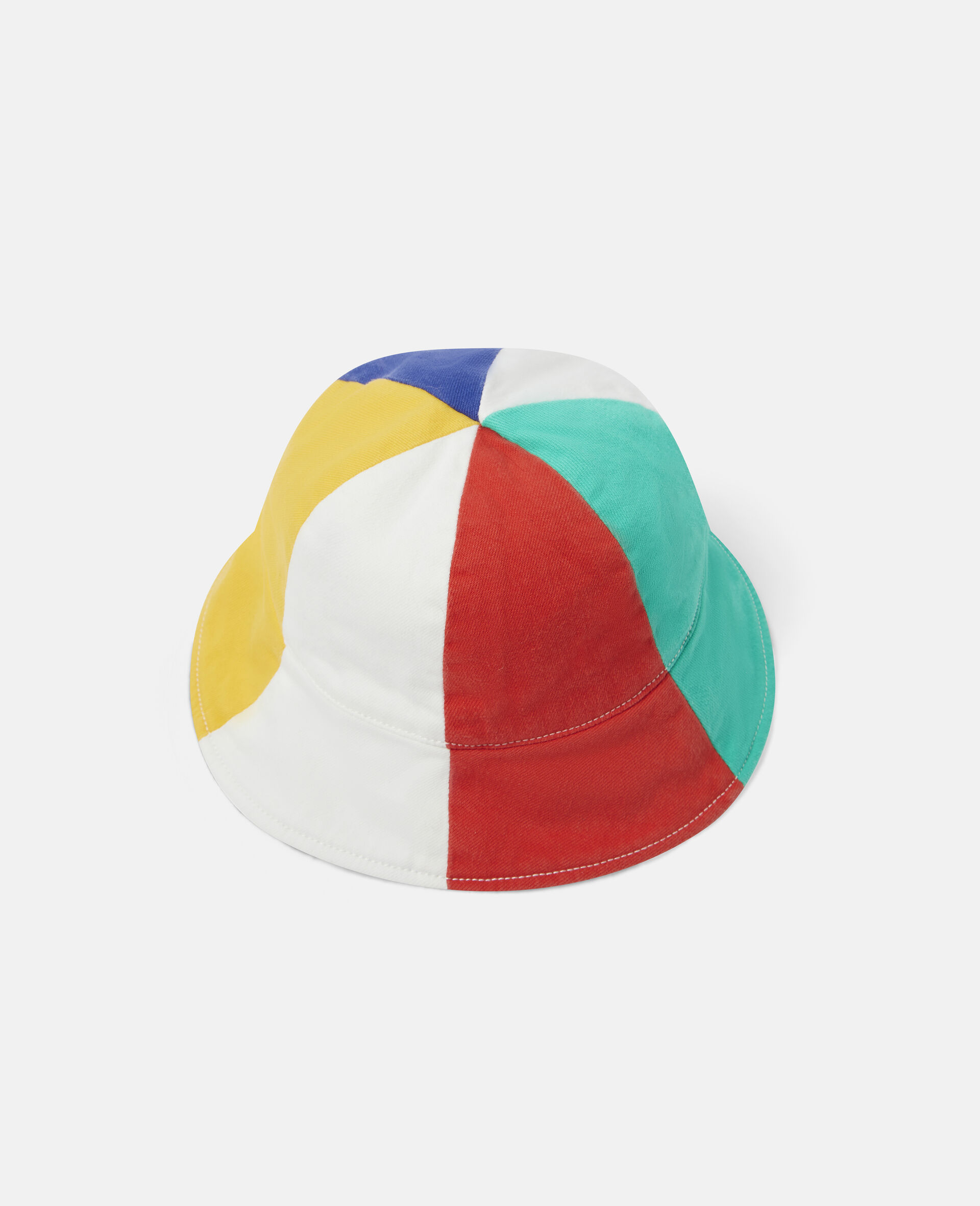 Denim Colour Block Hat-Multicoloured-large image number 1