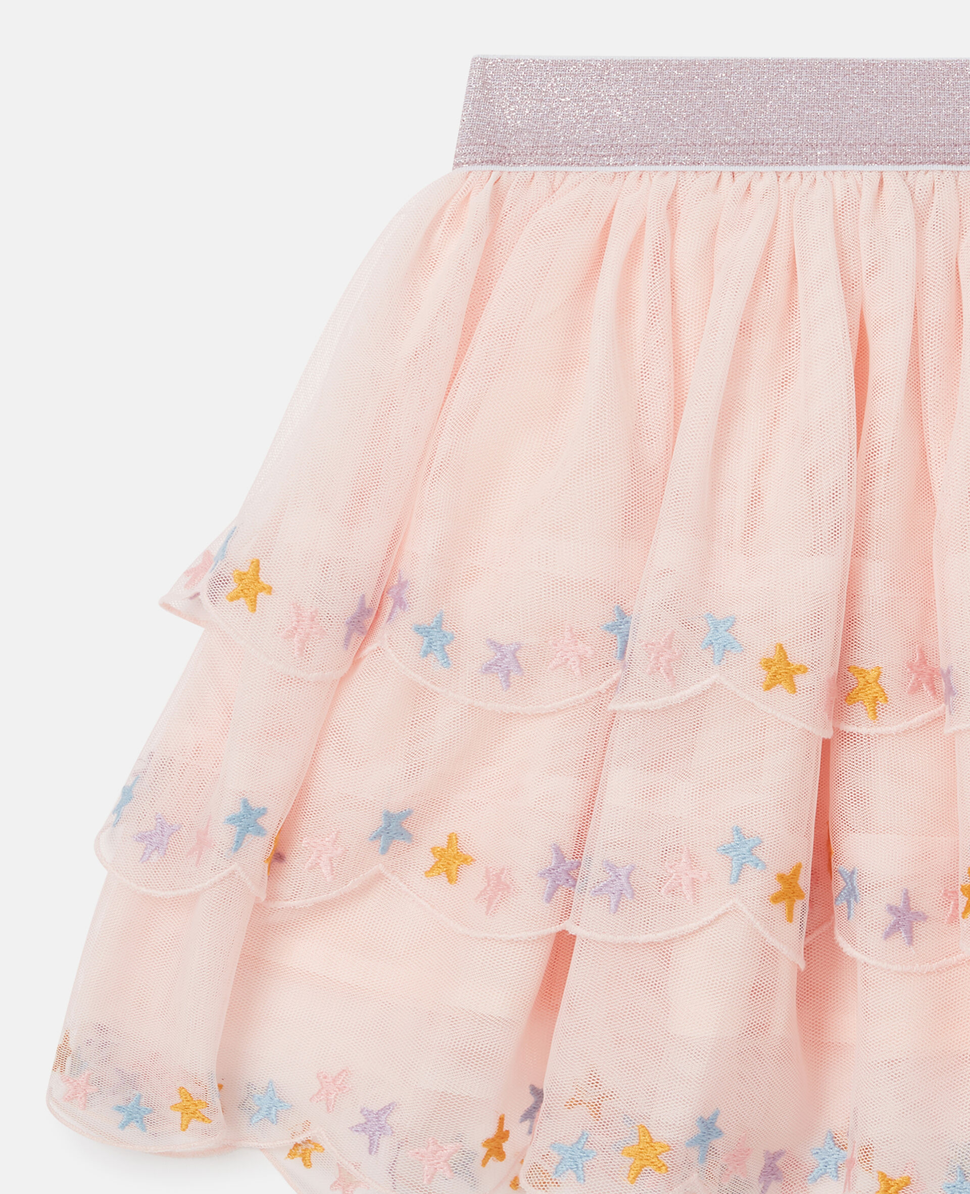 Tiered Tulle Skirt-Pink-medium