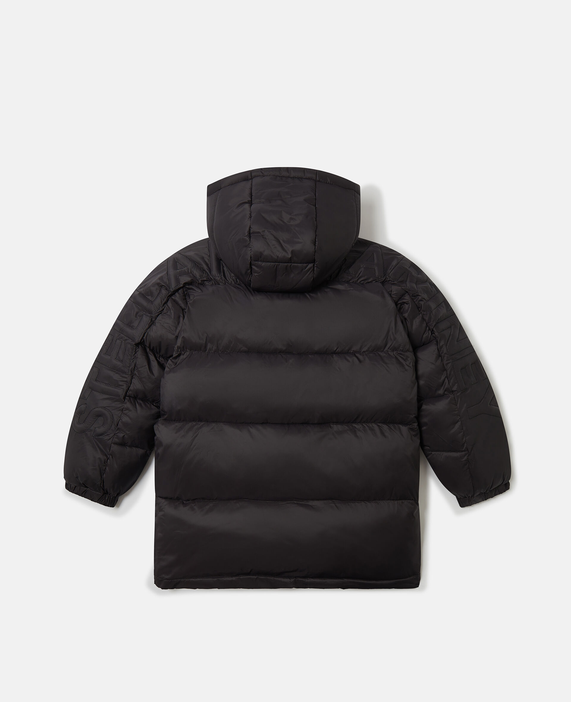Logo Graphic Hooded Puffer Coat-Black-large Logo Graphic Hooded Puffer Coat-Black-large image number 2