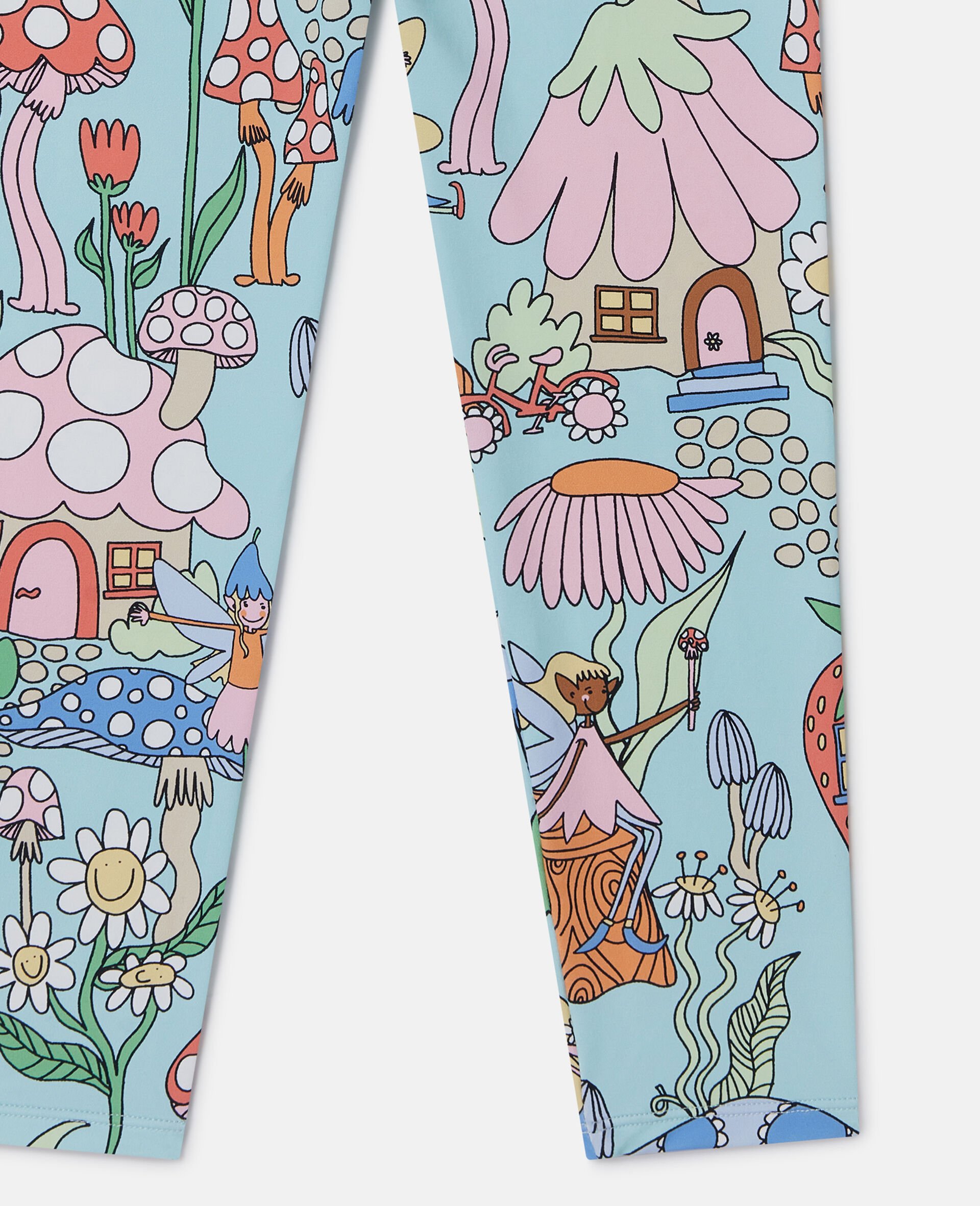 Woodland Print Elasticated Leggings-Green-large image number 3