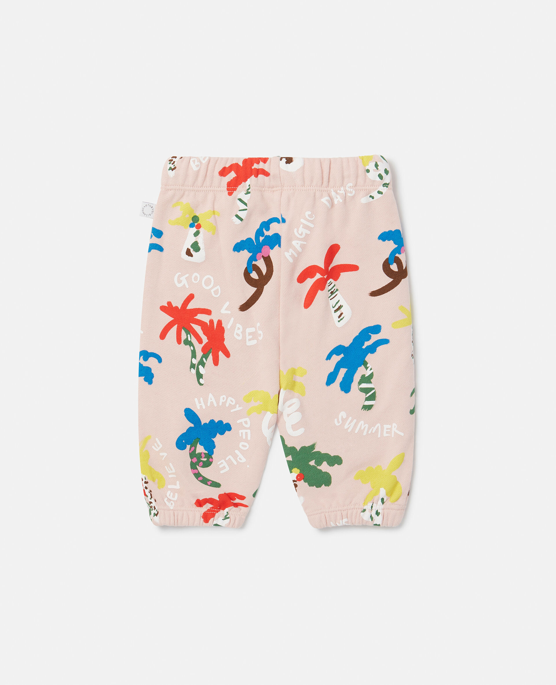Palm Tree Print Joggers-Pink-large image number 2