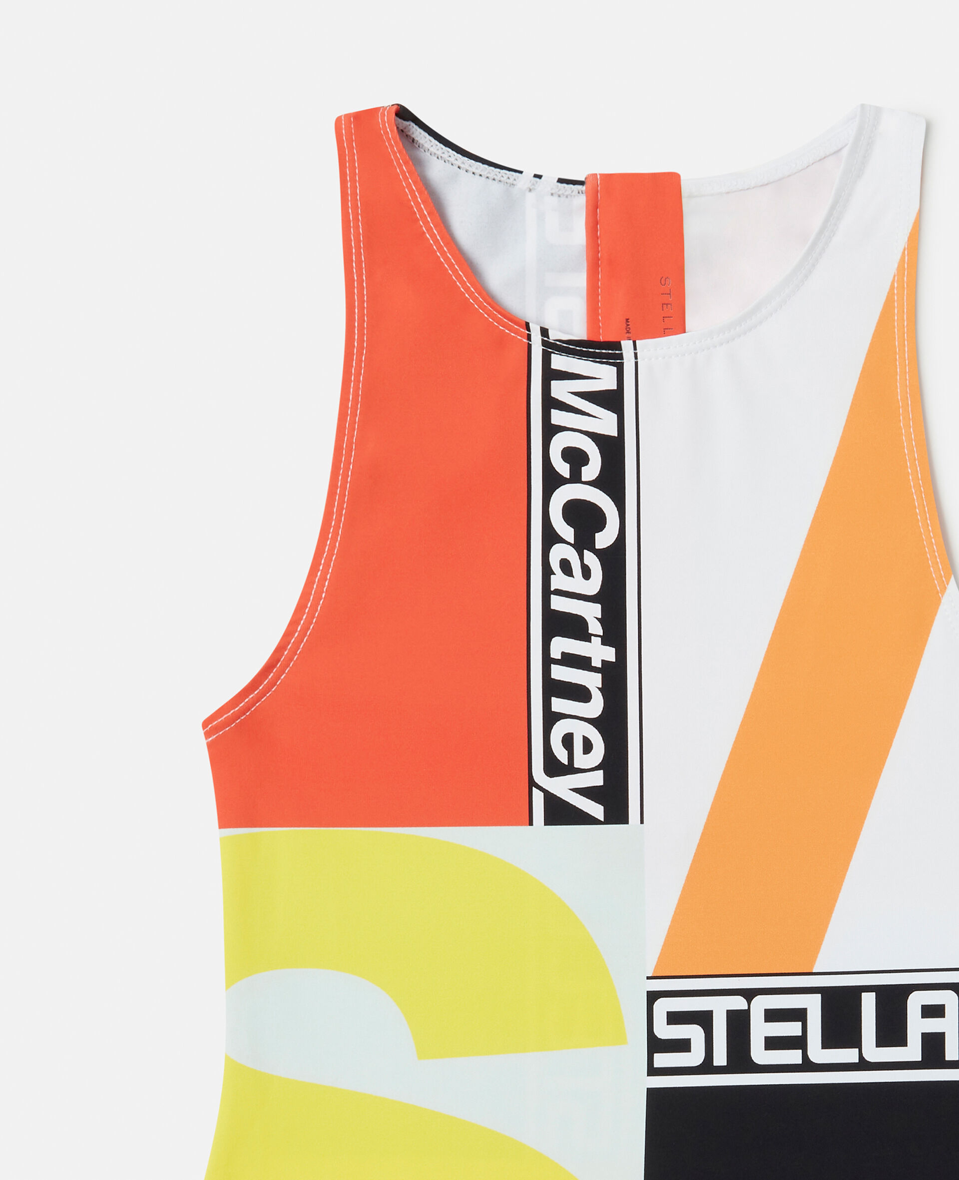 Geometric Print Active Swimsuit-Multicolour-large image number 1