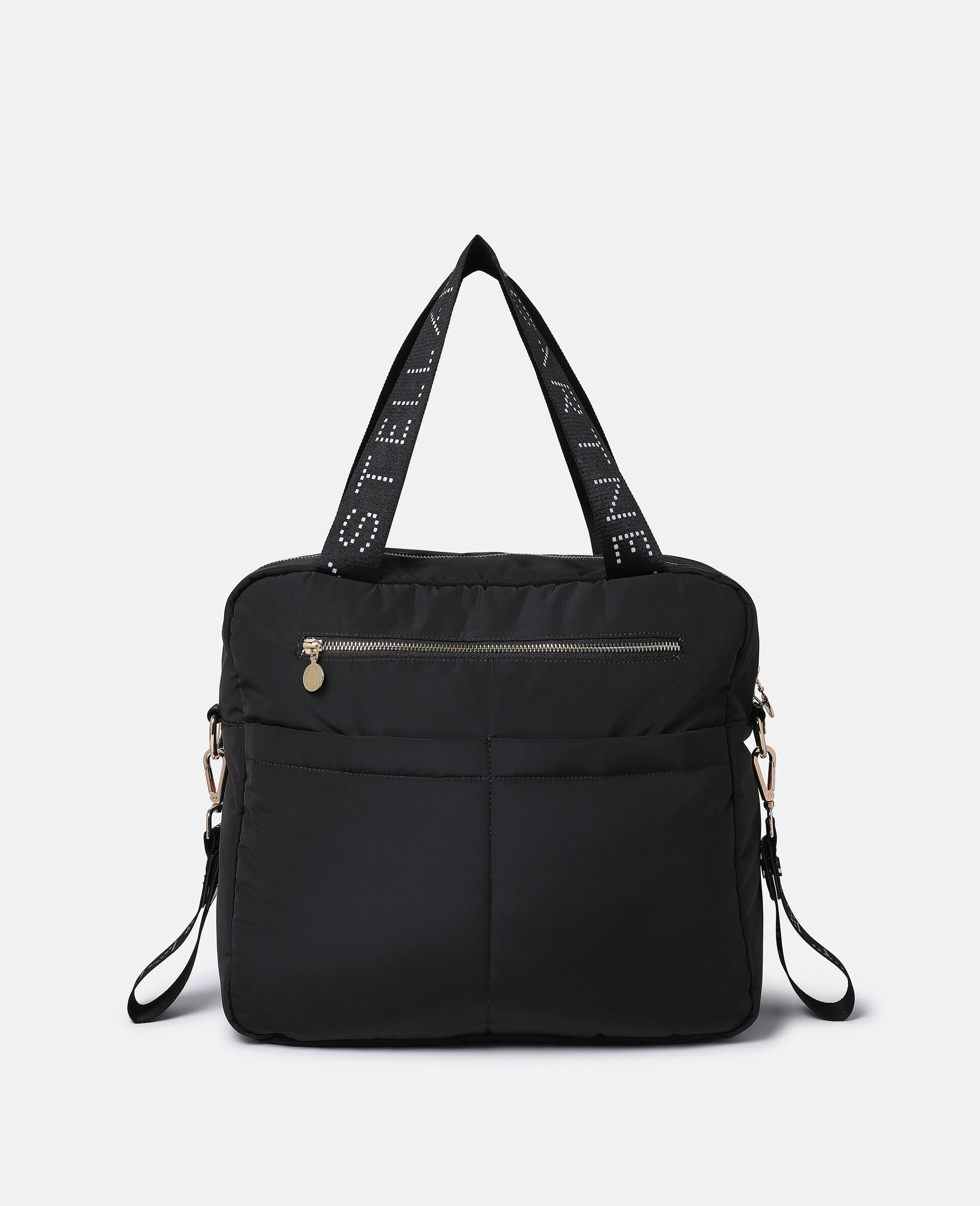 Logo Tape Changing Tote Bag-Black-large image number 0