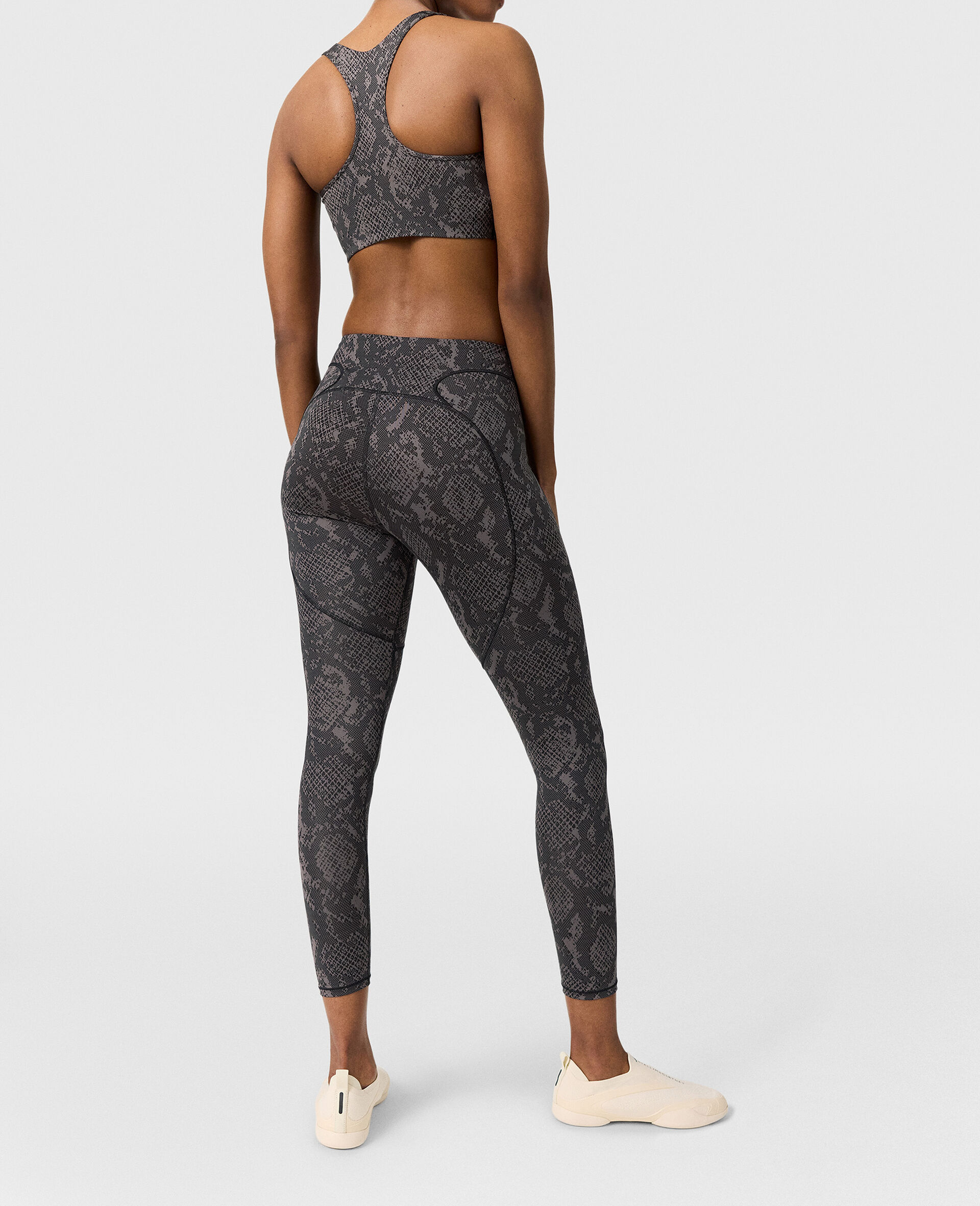 Brassiere de sport a imprime serpent Power Impact TruePurpose-Marron-large image number 5