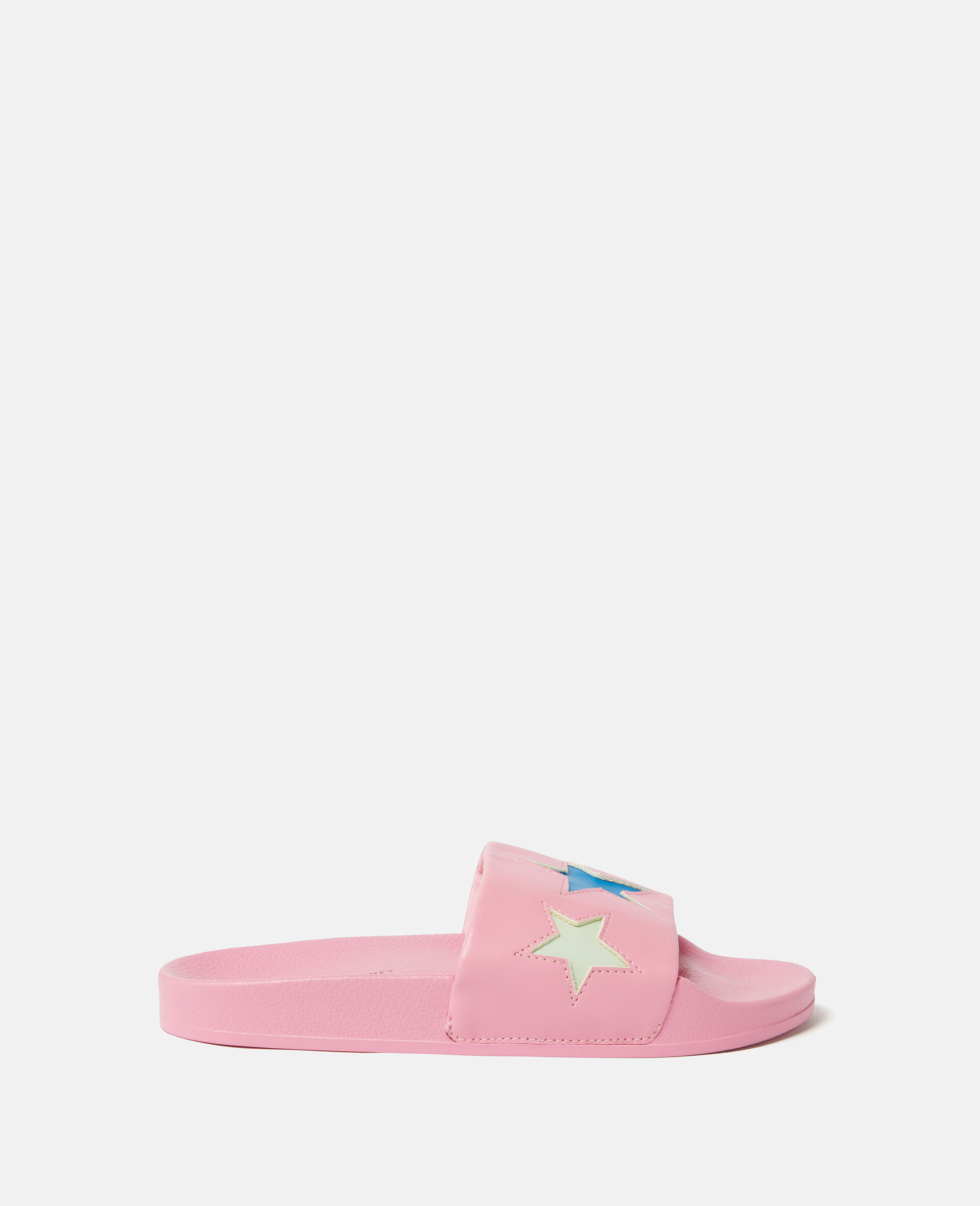 Star Print Slides-Pink-large image number 0