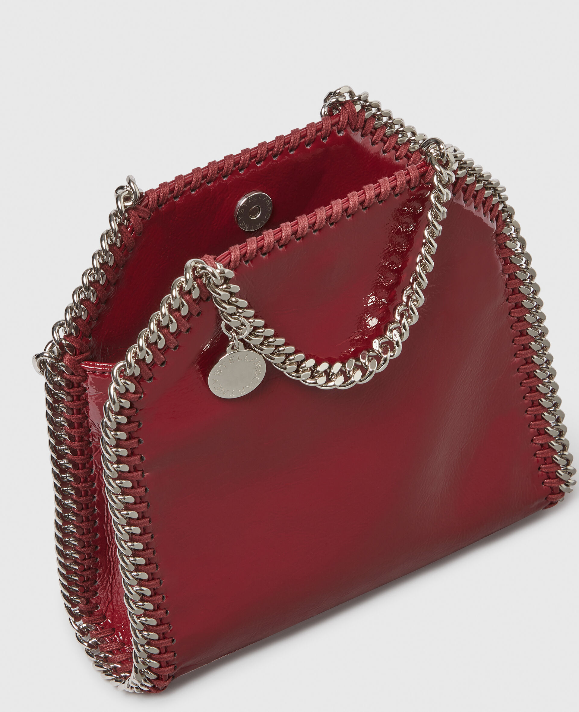 Tiny cabas verni froisse Falabella-Rouge-large image number 3