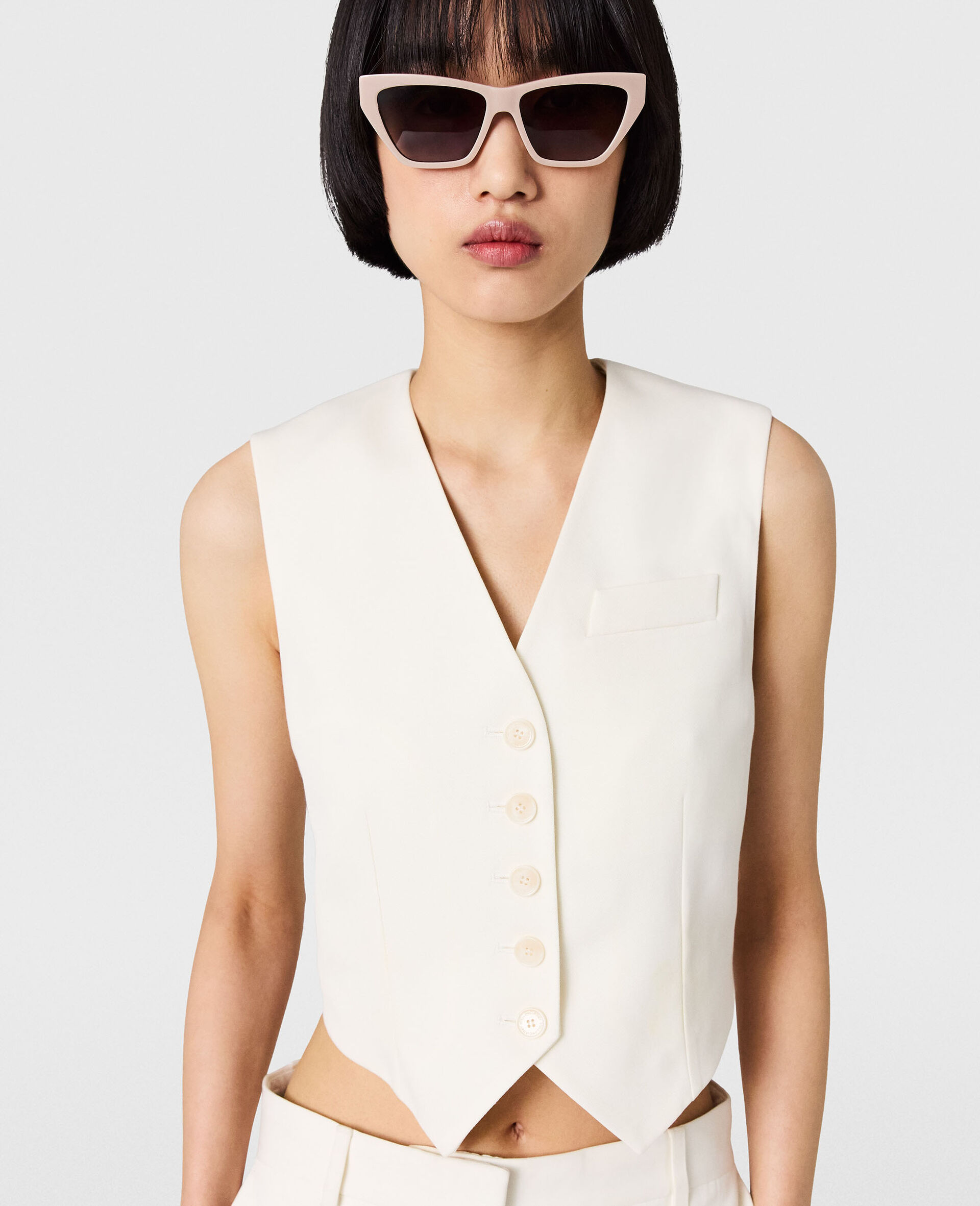 Einreihiger Blazer-Cream-large image number 5