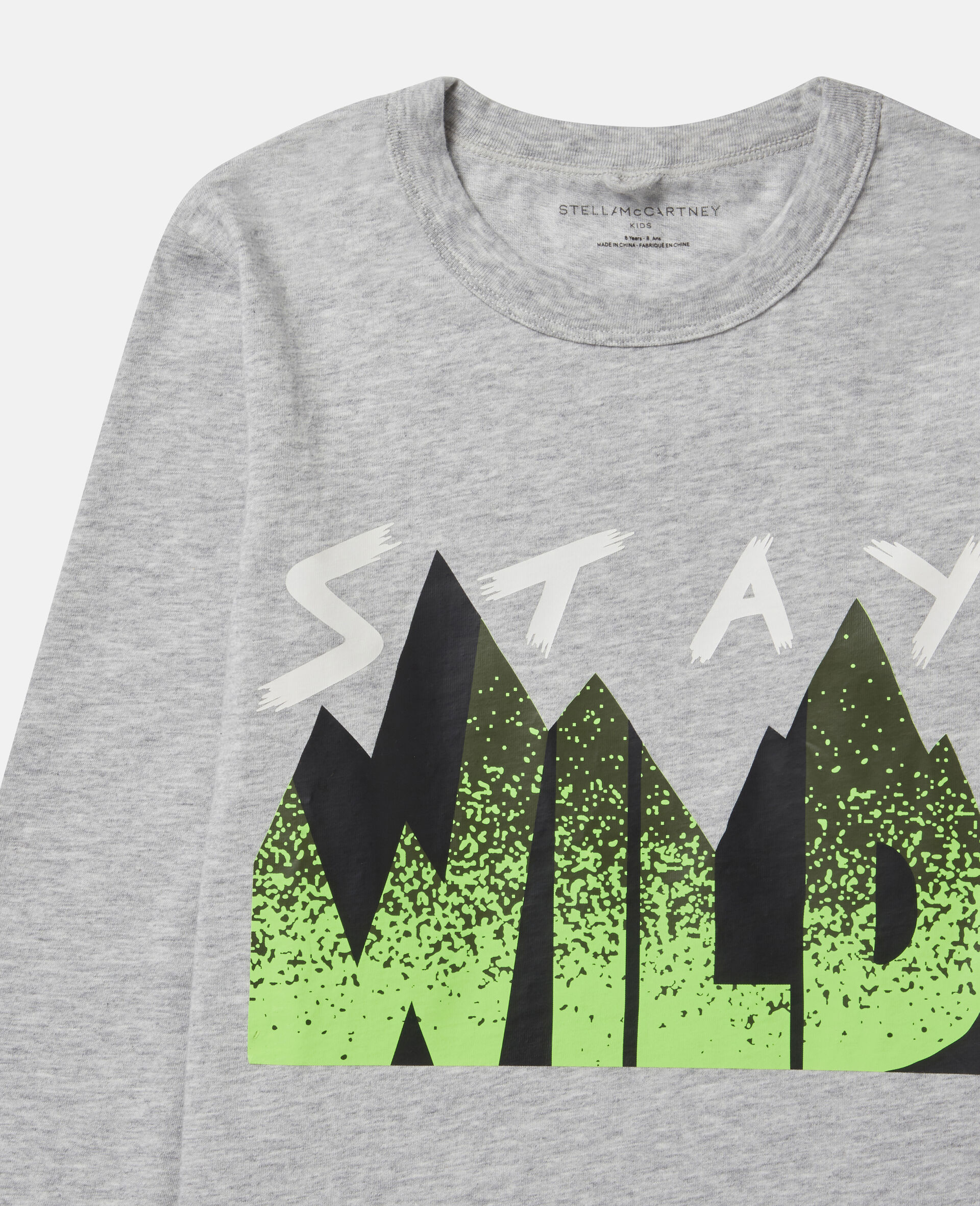 Oversized 'Stay Wild' Top-Grey-large image number 1