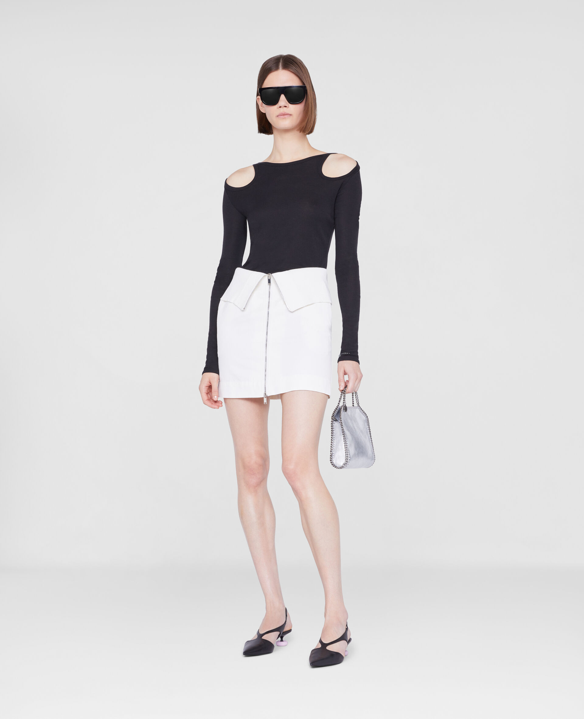Alter Mat Mini Zip Skirt-White-large image number 1