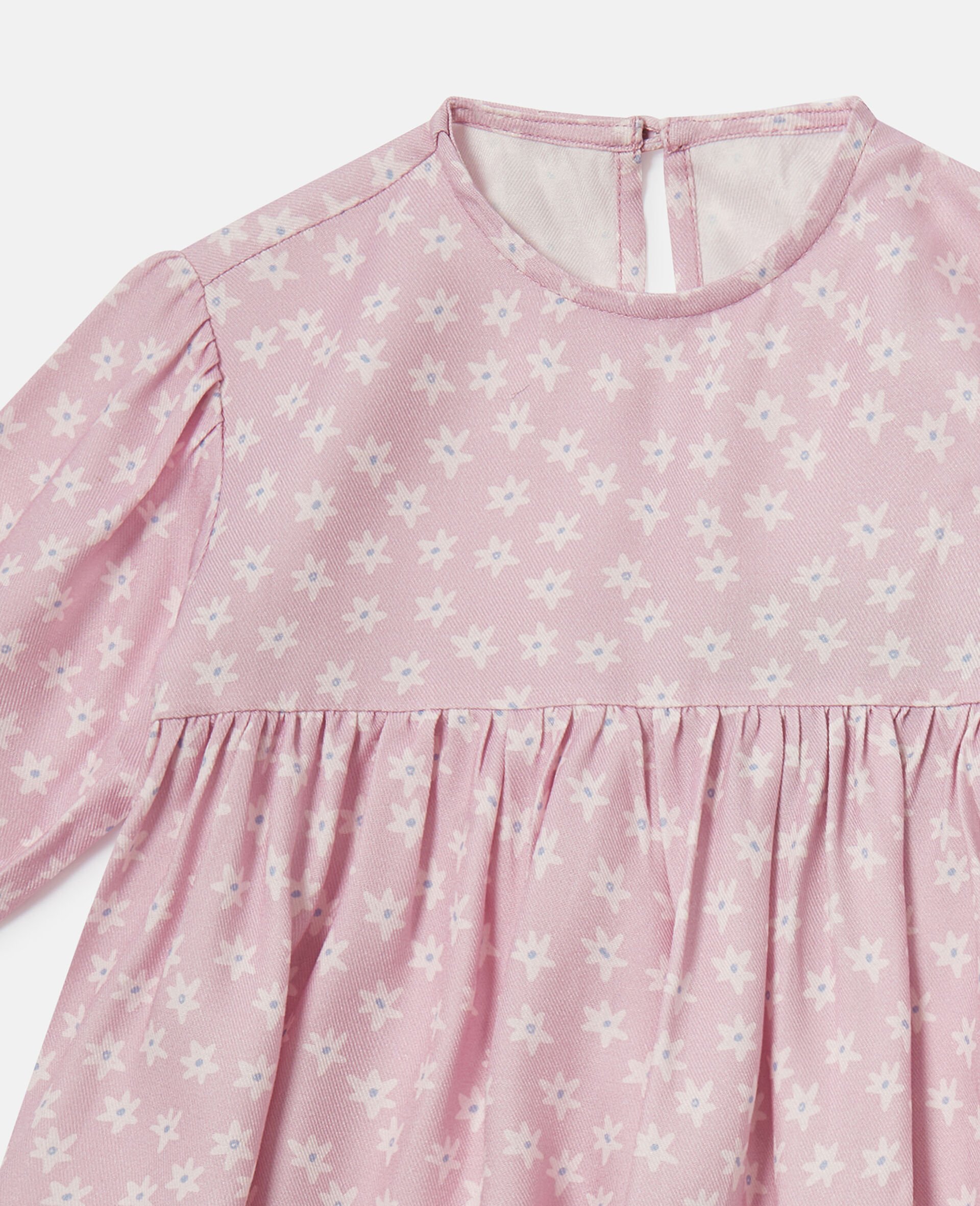 Floral Print Long-Sleeve Dress-Purple-medium Floral Print Long-Sleeve Dress-Purple-medium