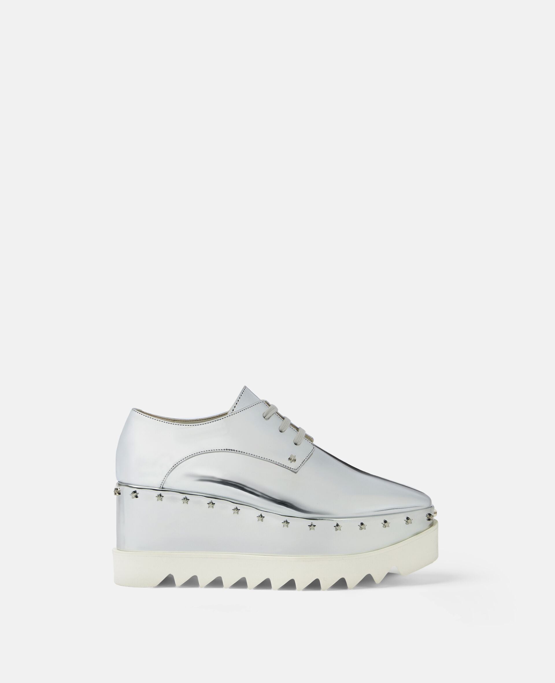 Elyse Star Stud Mirrored Platform Shoes-Grey-large image number 0