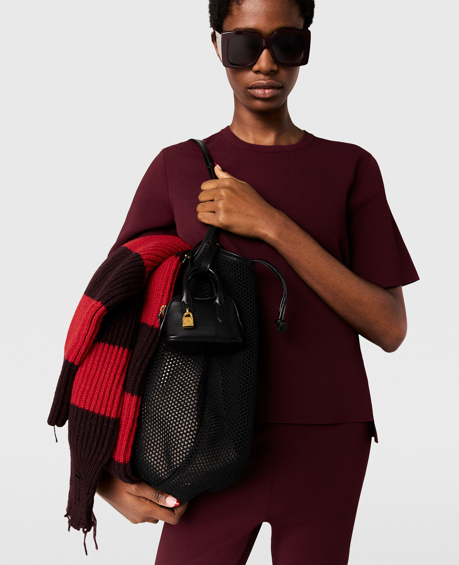 Compact Knit Short-Sleeve T-Shirt-Cream-large image number 4