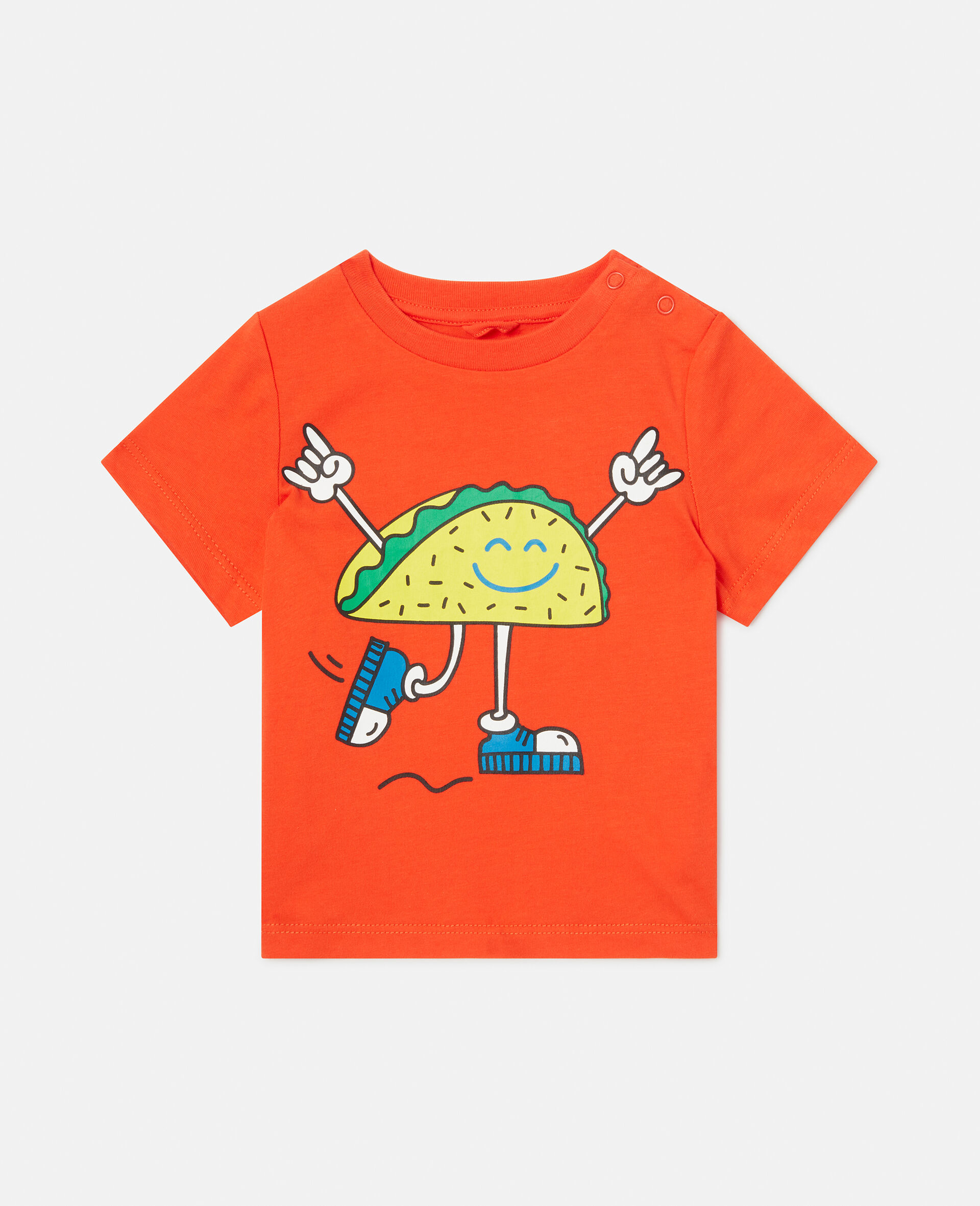 Taco Print T-Shirt-Red-large image number 0