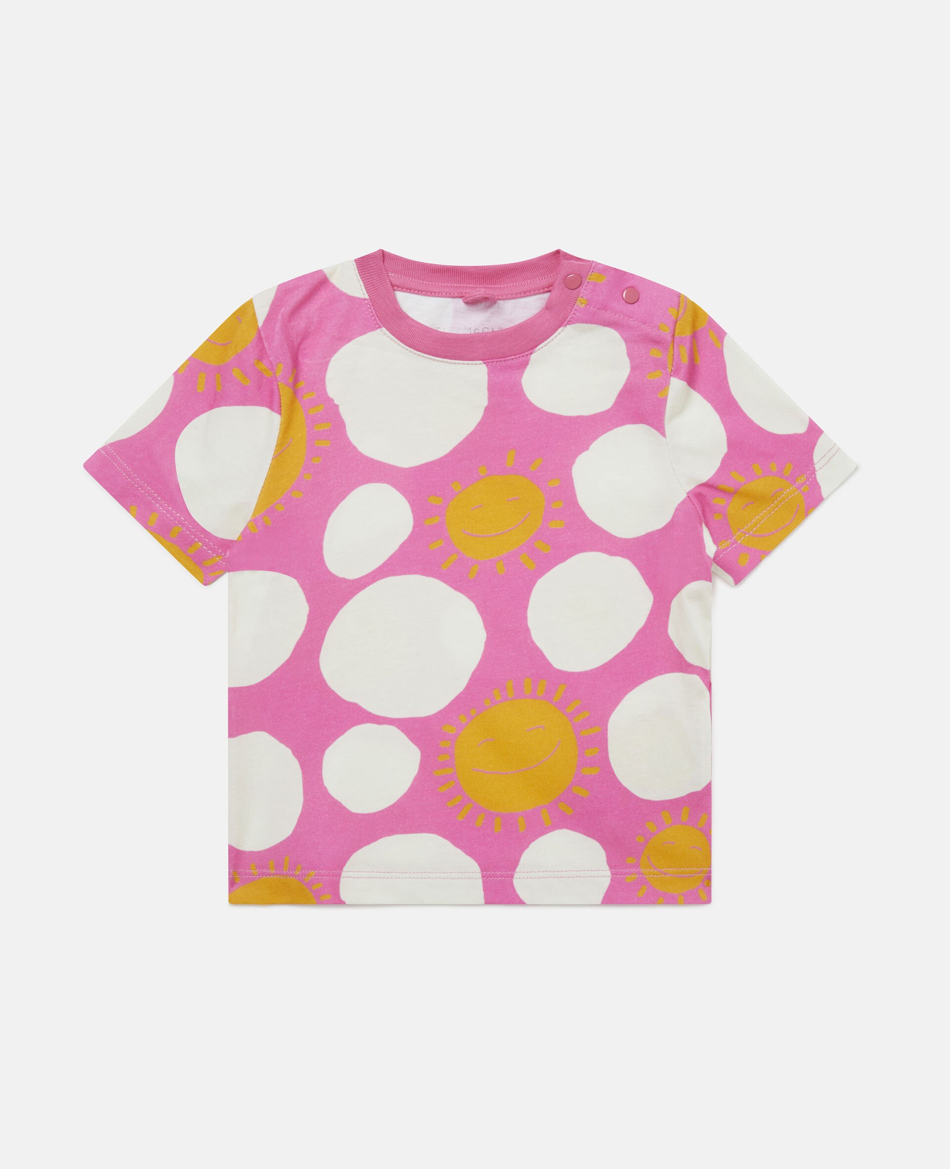 Sun Dot Cotton T-Shirt-Pink-large
