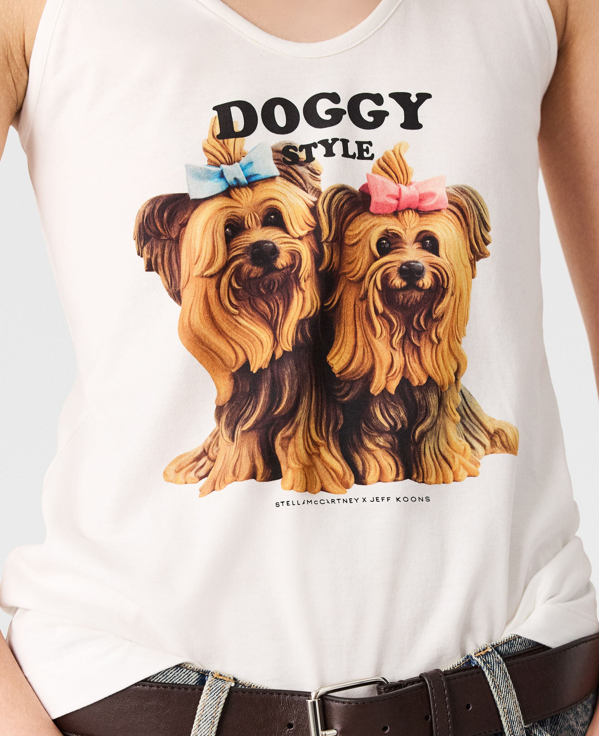 Jeff Koons Doggy Style Tank-White-large image number 2