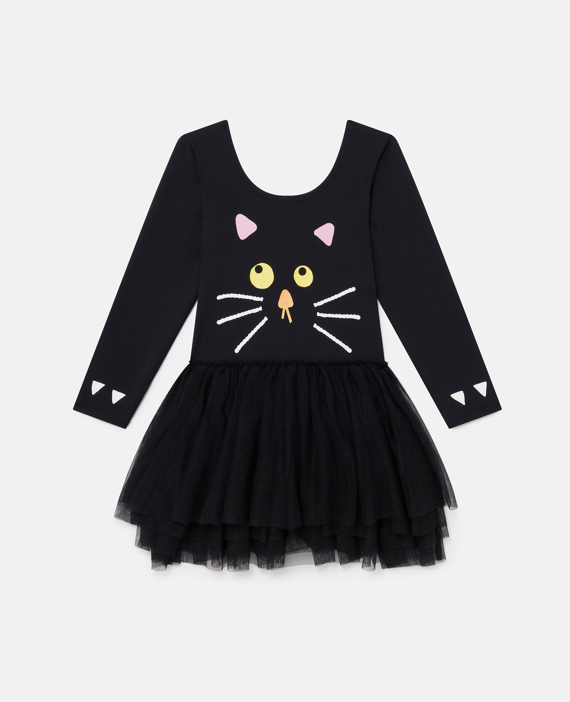 Spooky Cat Tulle Dress-Black-medium