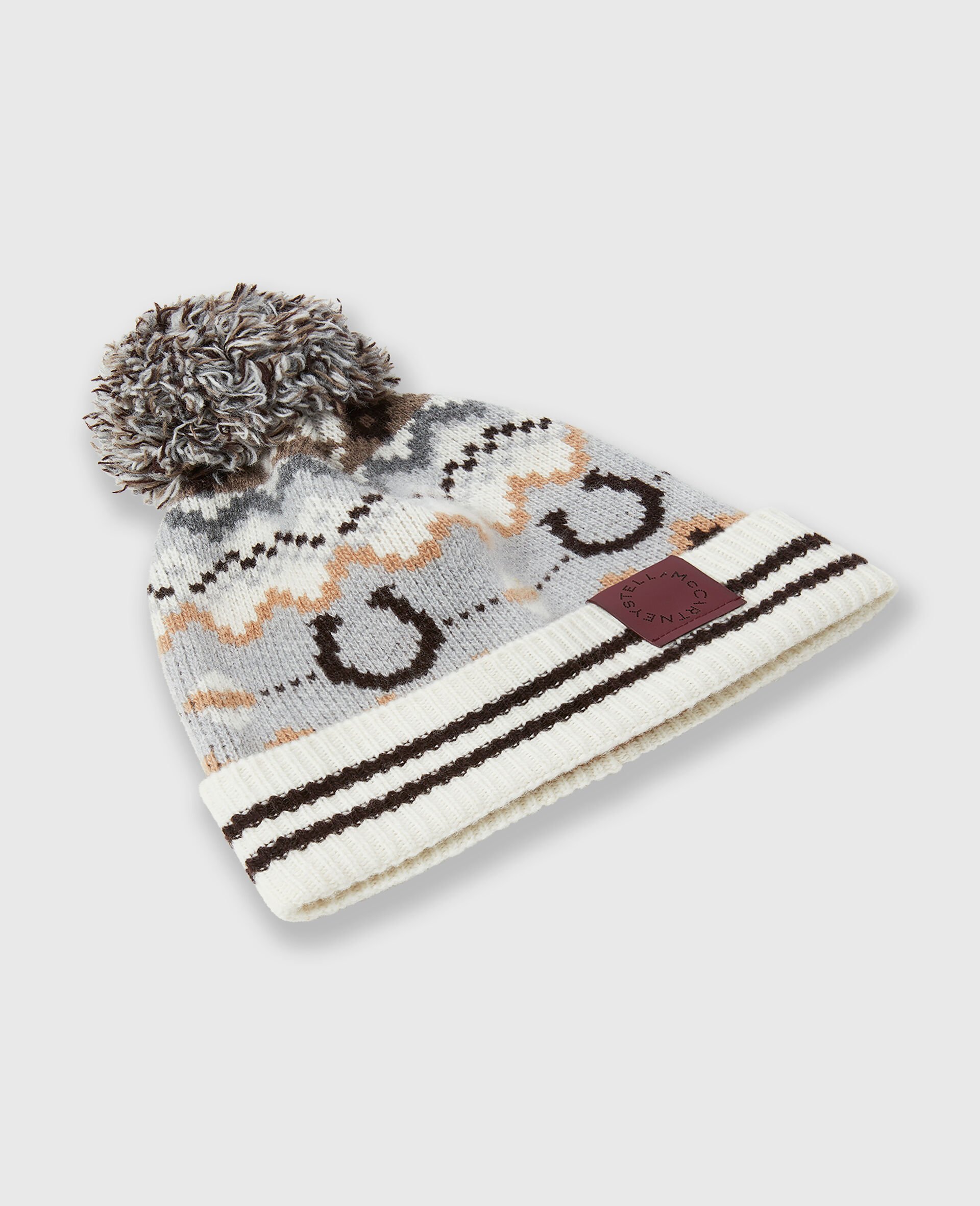 Ribbed Fairisle Logo Beanie-Brown-large Ribbed Fairisle Logo Beanie-Brown-large image number 3